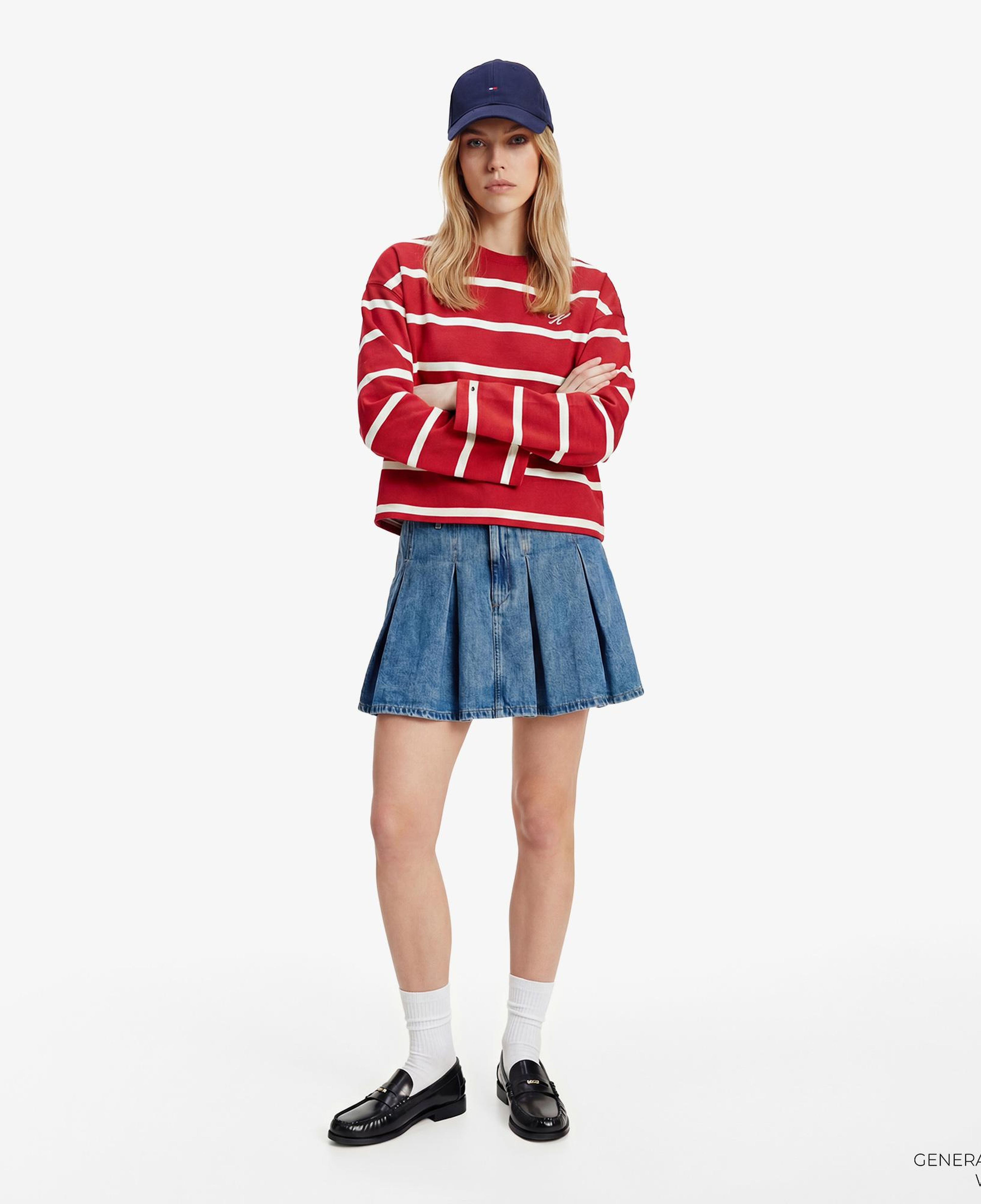 Tommy Hilfiger Script Kadın Kırmızı Sweatshirt