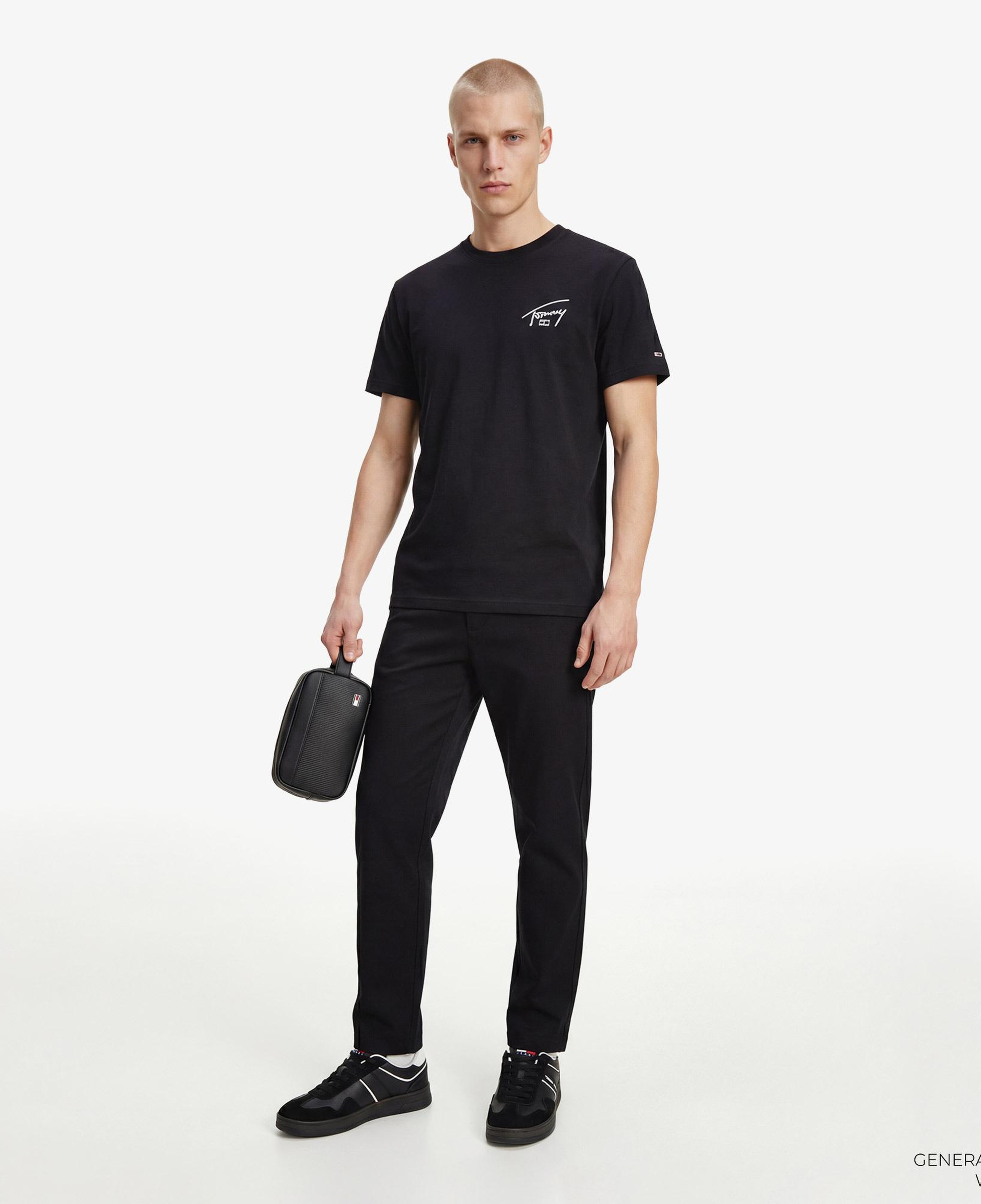 Tommy Hilfiger Signature Erkek Siyah T-Shirt