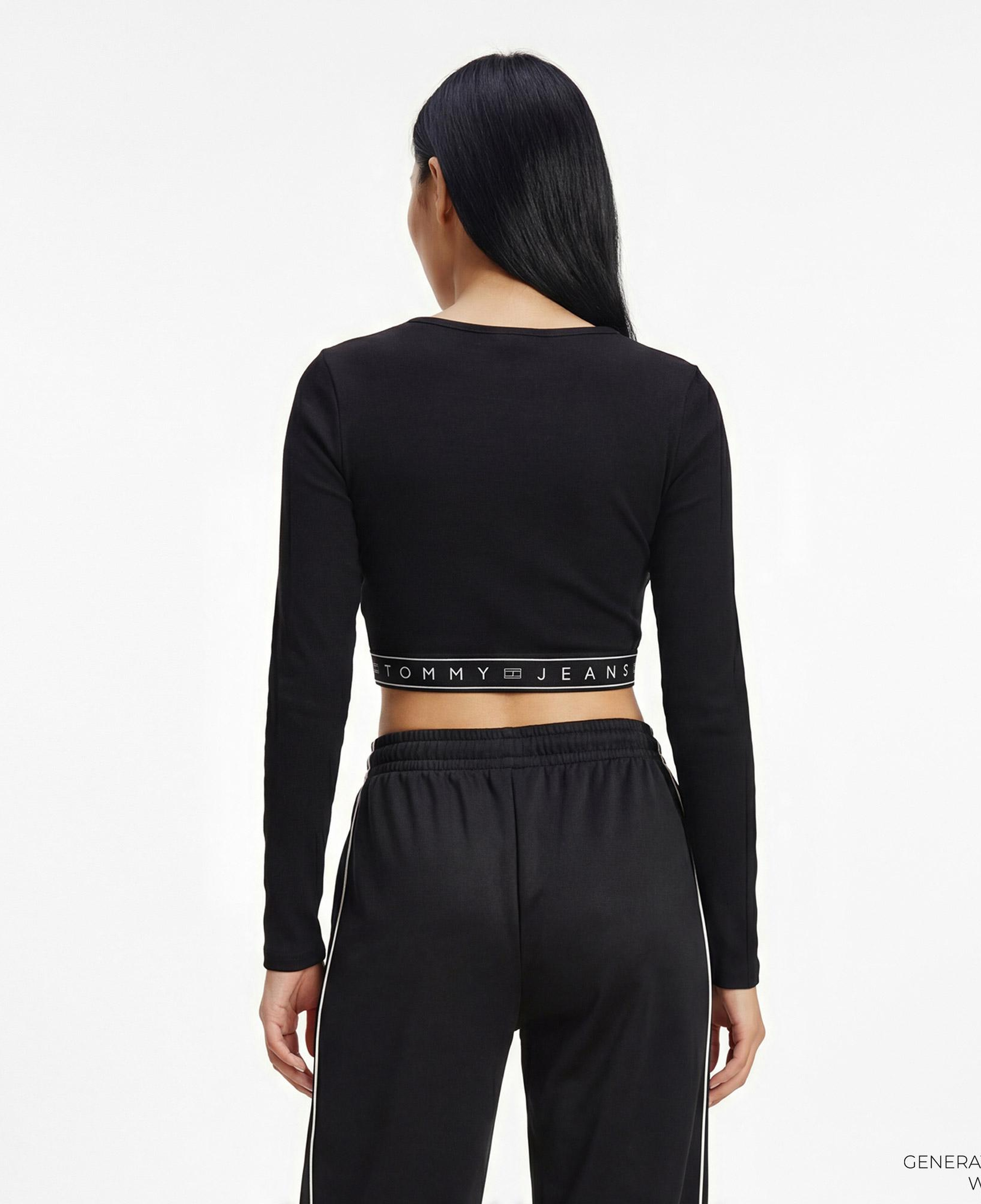 Tommy Hilfiger D3 Kadın Siyah Uzun Kollu T-Shirt