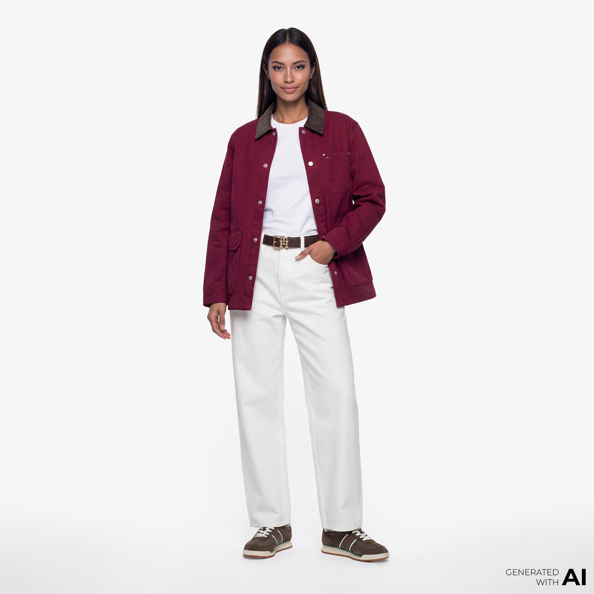 Tommy Hilfiger Soft Utility Kadın Pembe Ceket