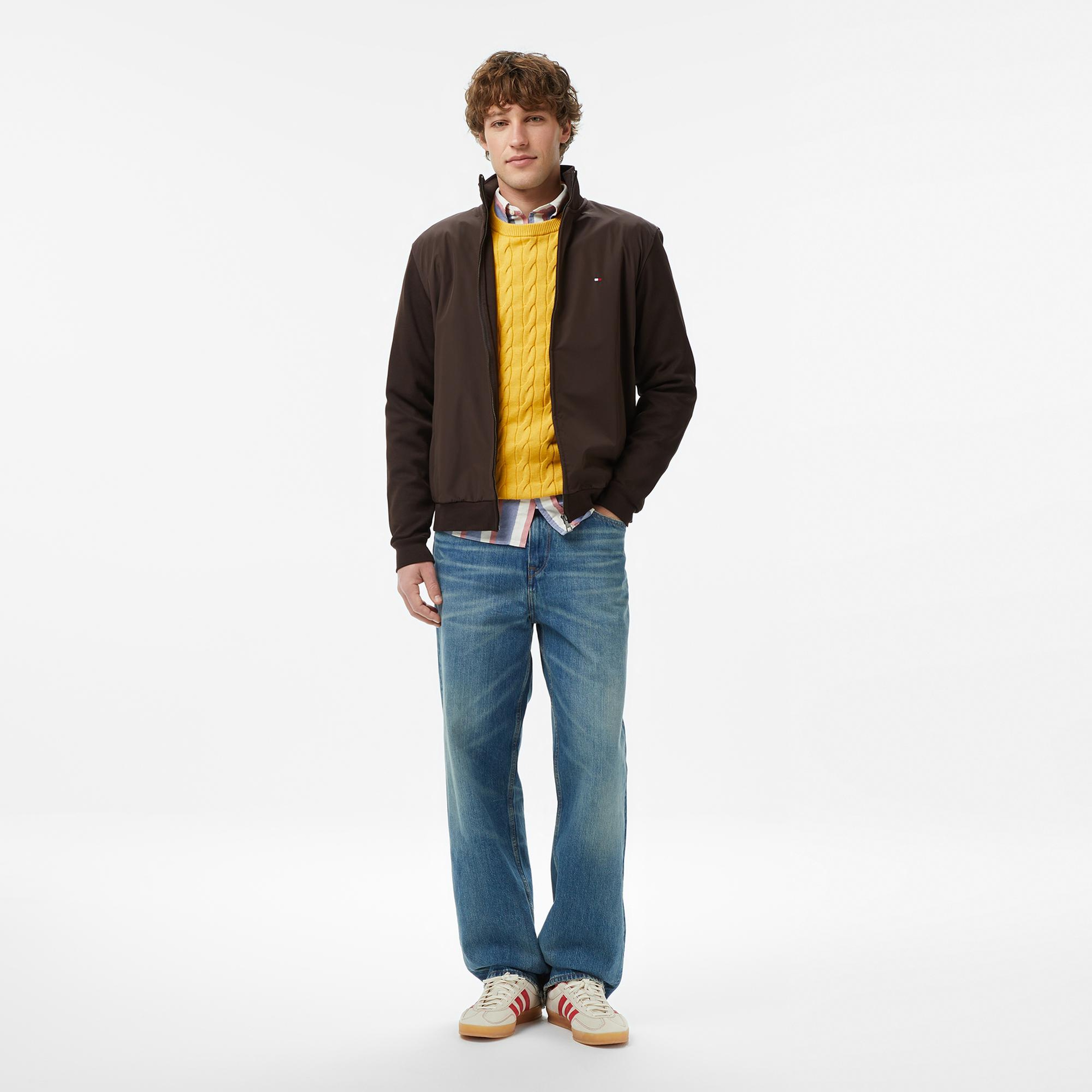 Tommy Hilfiger Elevated Essentials Erkek Kahverengi Eşofman Üstü