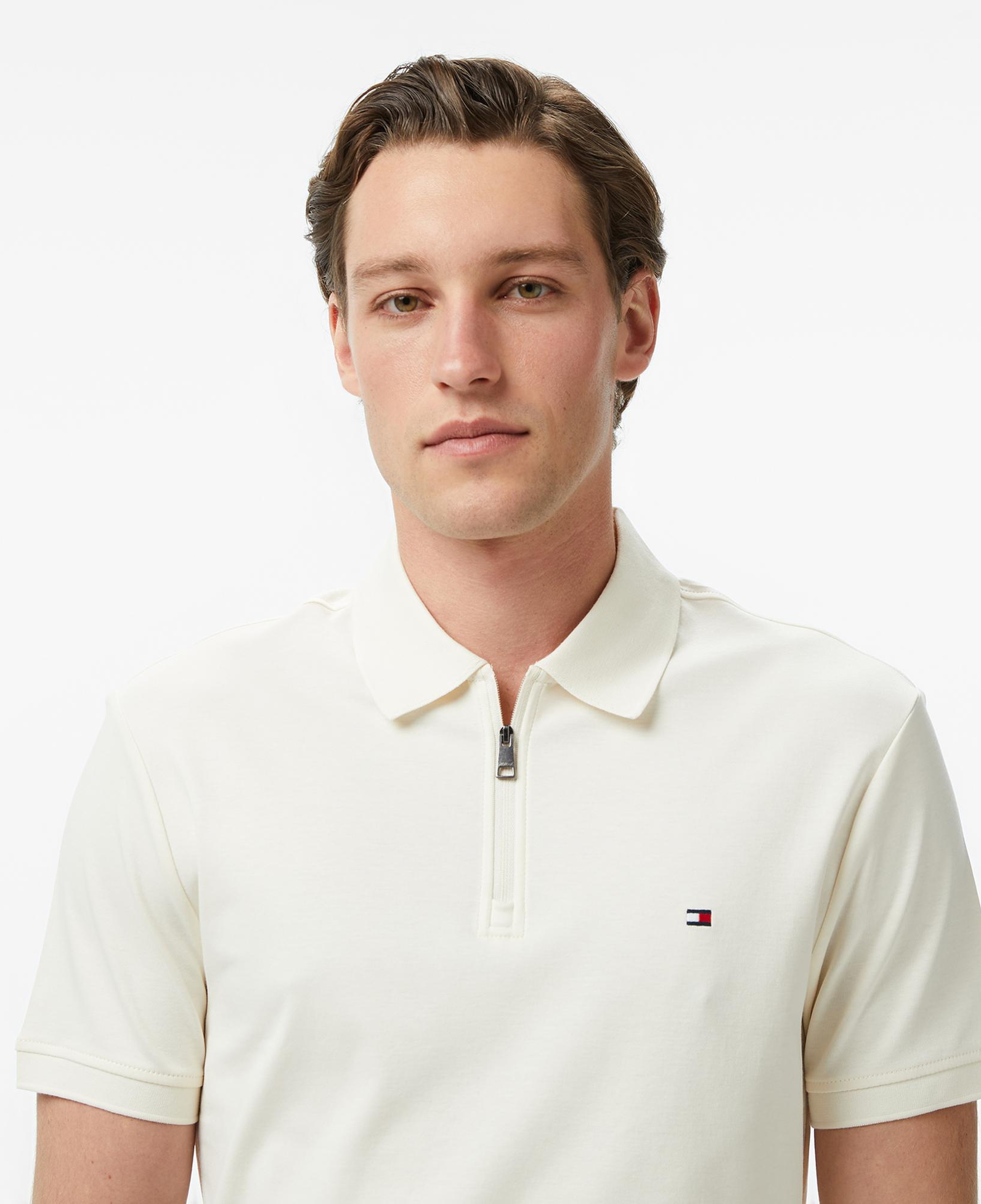 Tommy Hilfiger Elevated Essentials Erkek Krem Rengi Polo Yaka T-Shirt