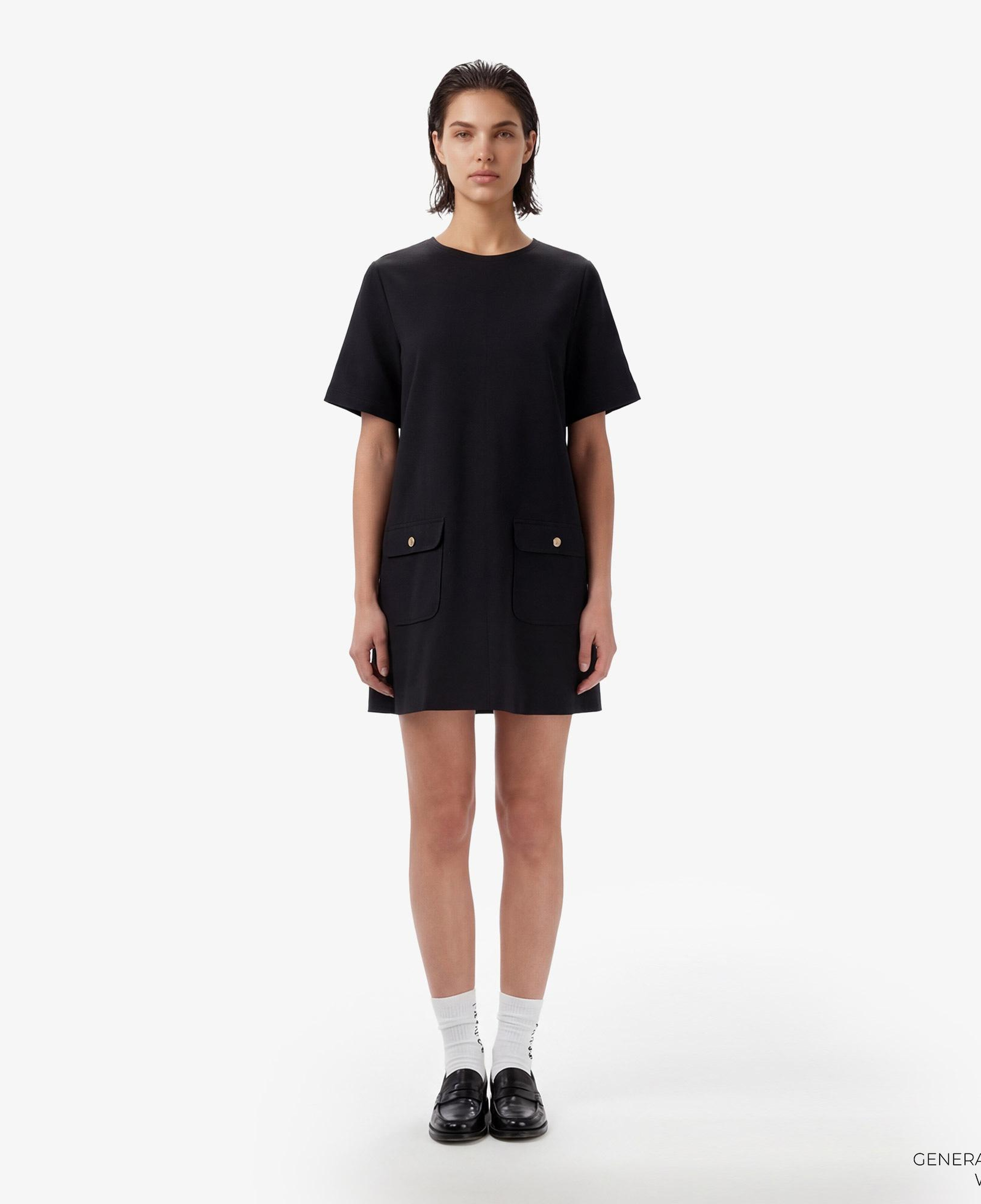 Tommy Hilfiger Gold Button Kadın Siyah Elbise