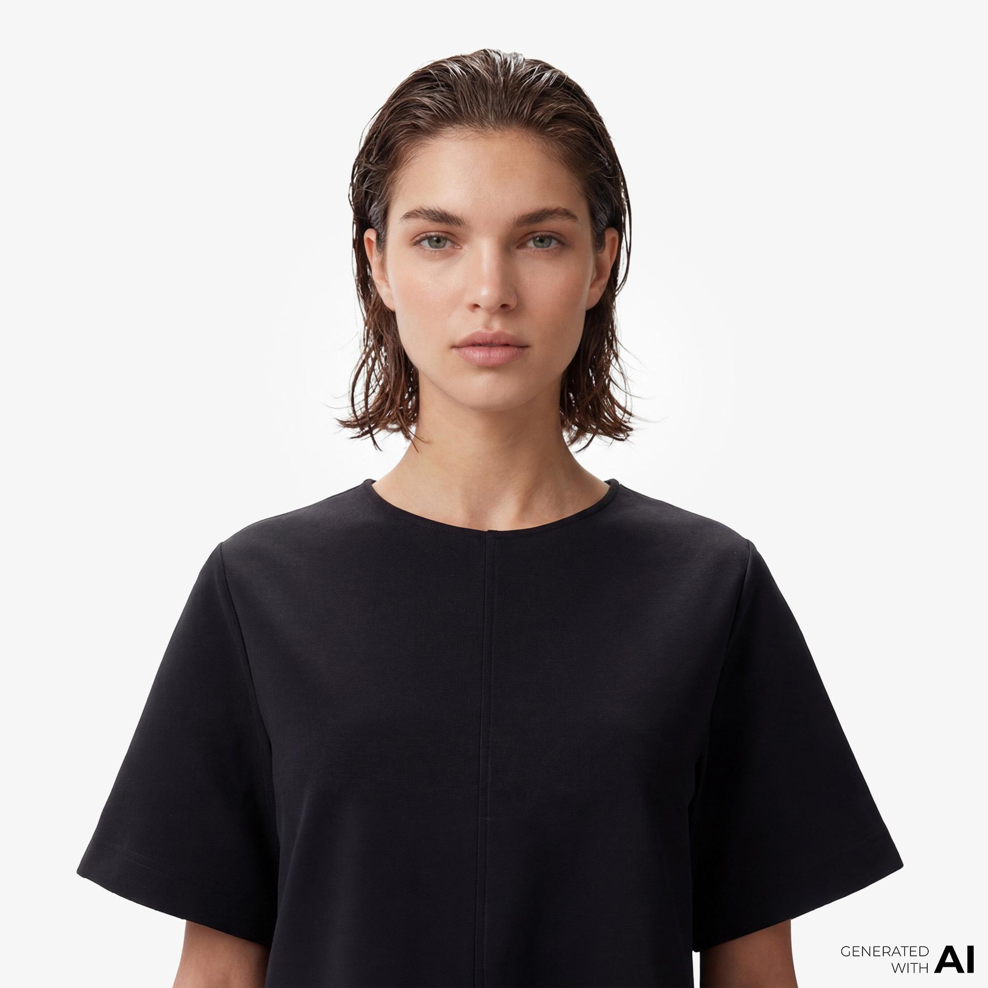 Tommy Hilfiger Gold Button Kadın Siyah Elbise