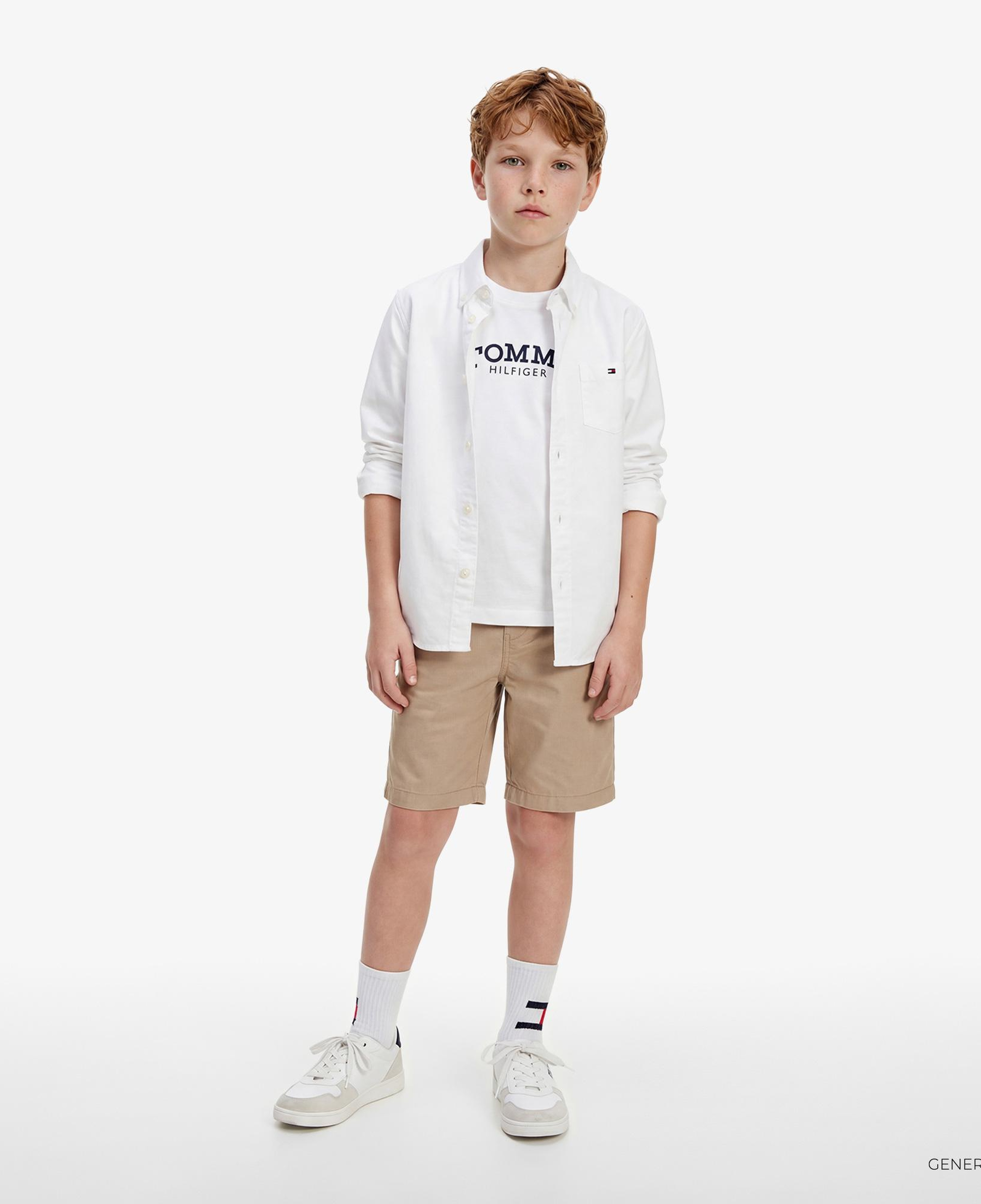 Tommy Hilfiger Essentials Çocuk Beyaz Gömlek