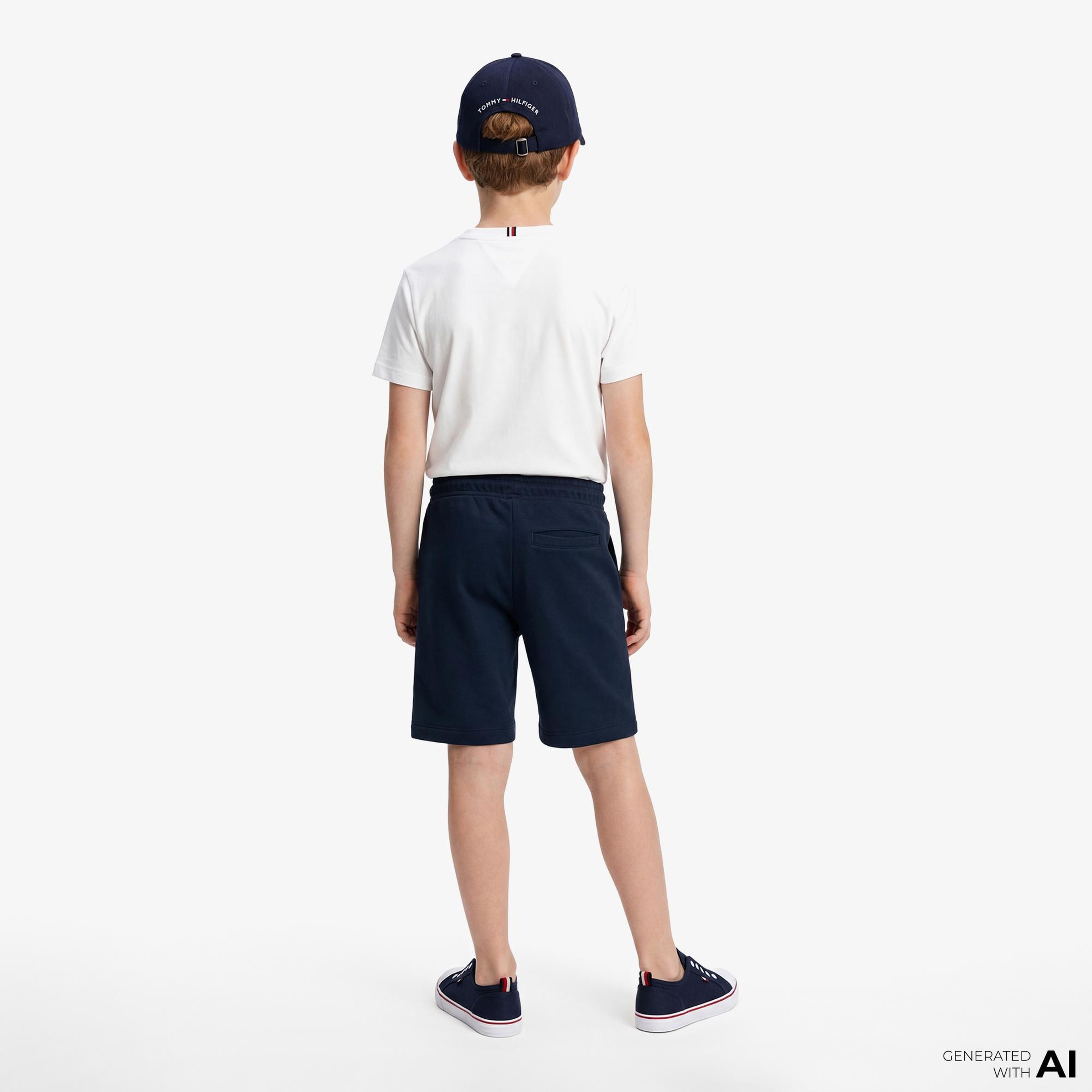 Tommy Hilfiger Monotype Çocuk Beyaz Eşofman Takımı