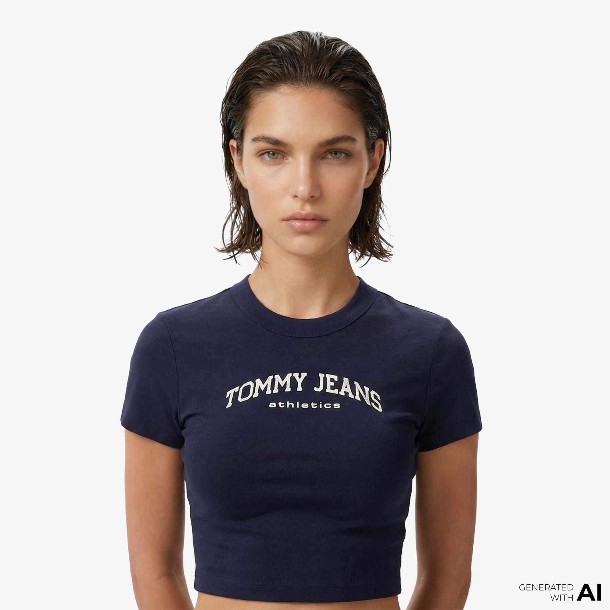 Tommy Hilfiger Varsity Kadın Lacivert T-Shirt