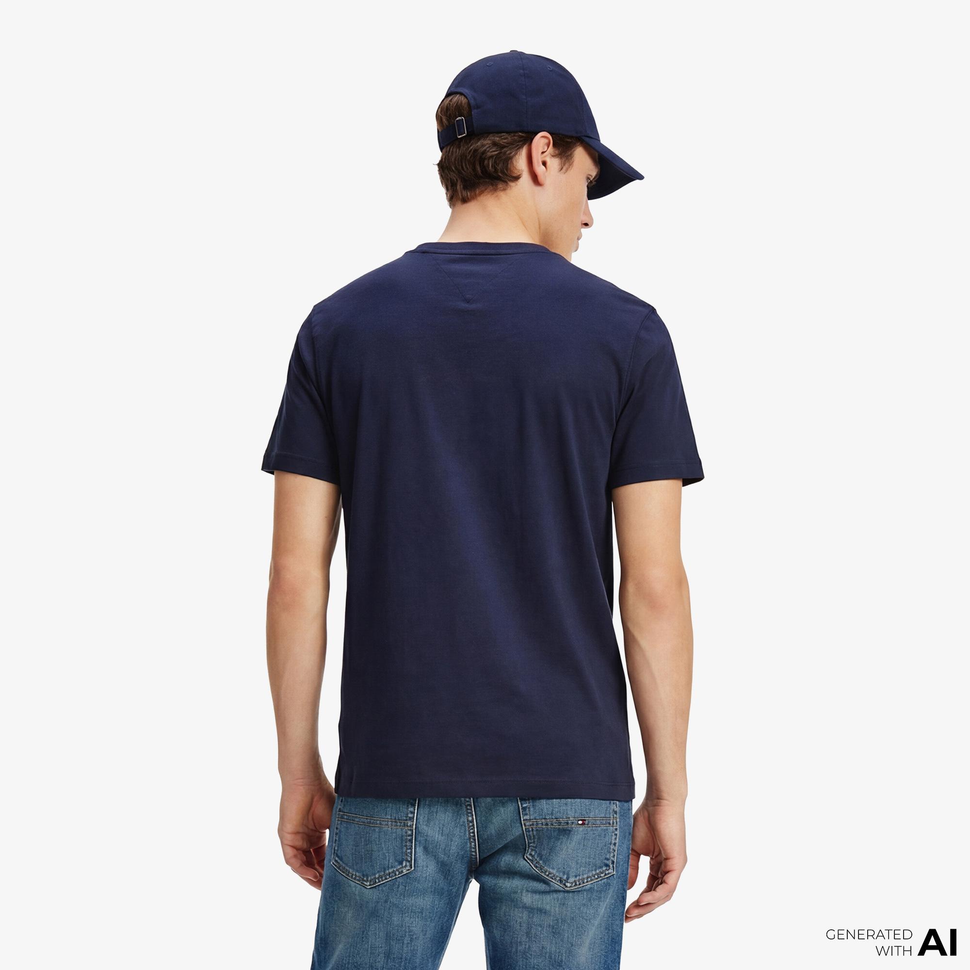 Tommy Hilfiger Brand Love Graphic Erkek Lacivert T-Shirt