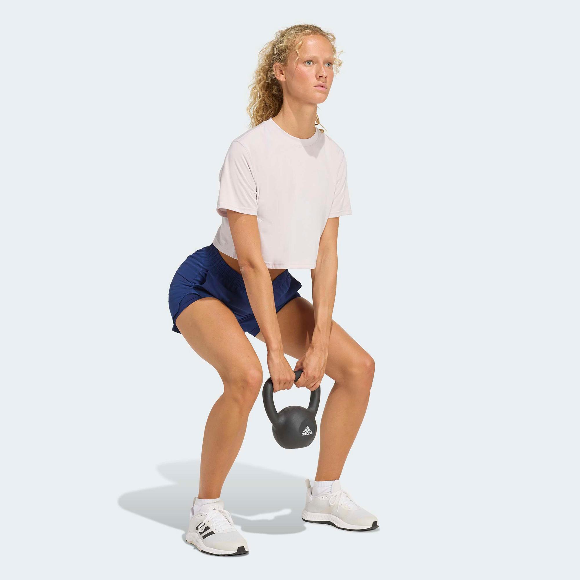 adidas Climacool Power Training Kadın Mor Crop T-Shirt