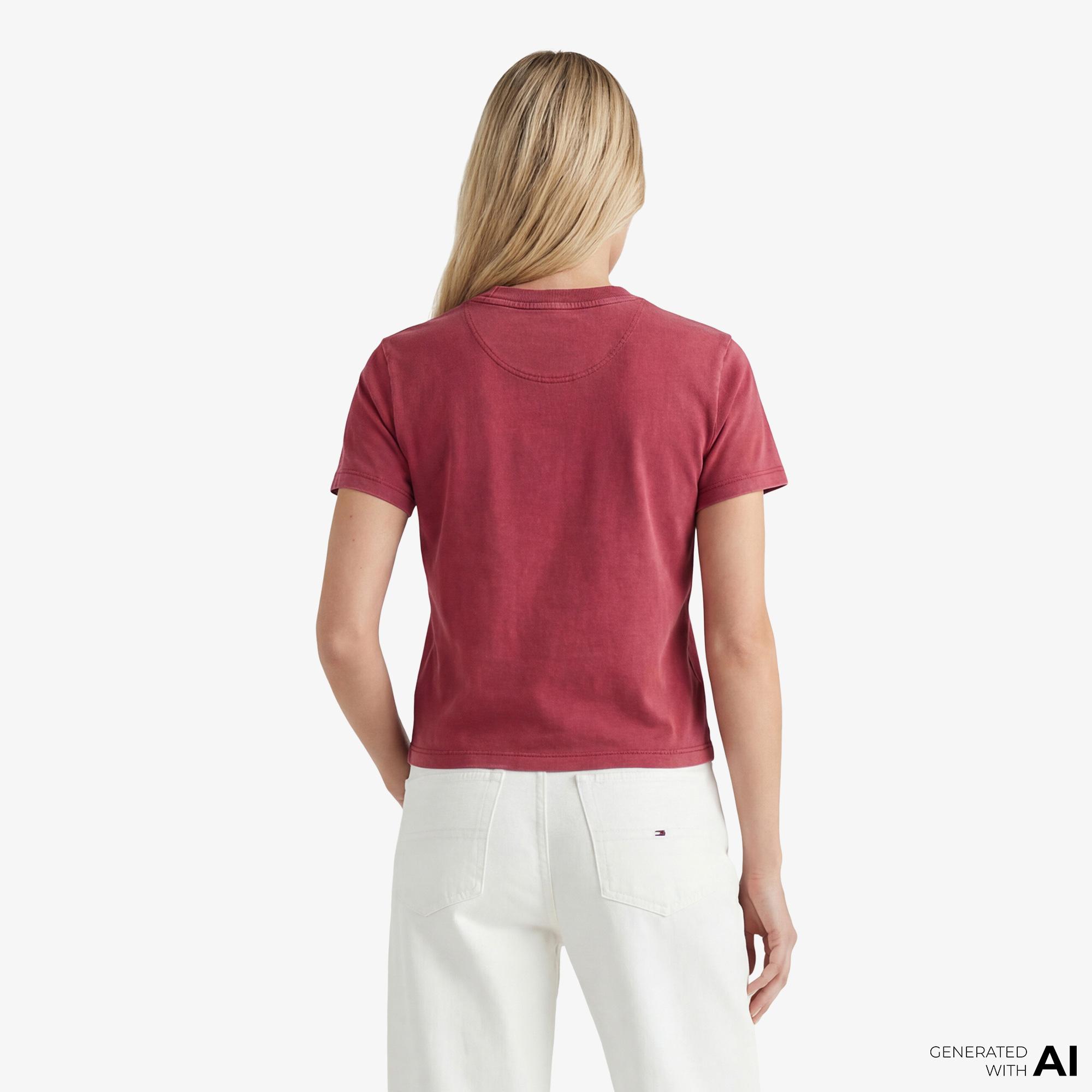 Tommy Hilfiger Varsity Prep Kadın Pembe T-Shirt