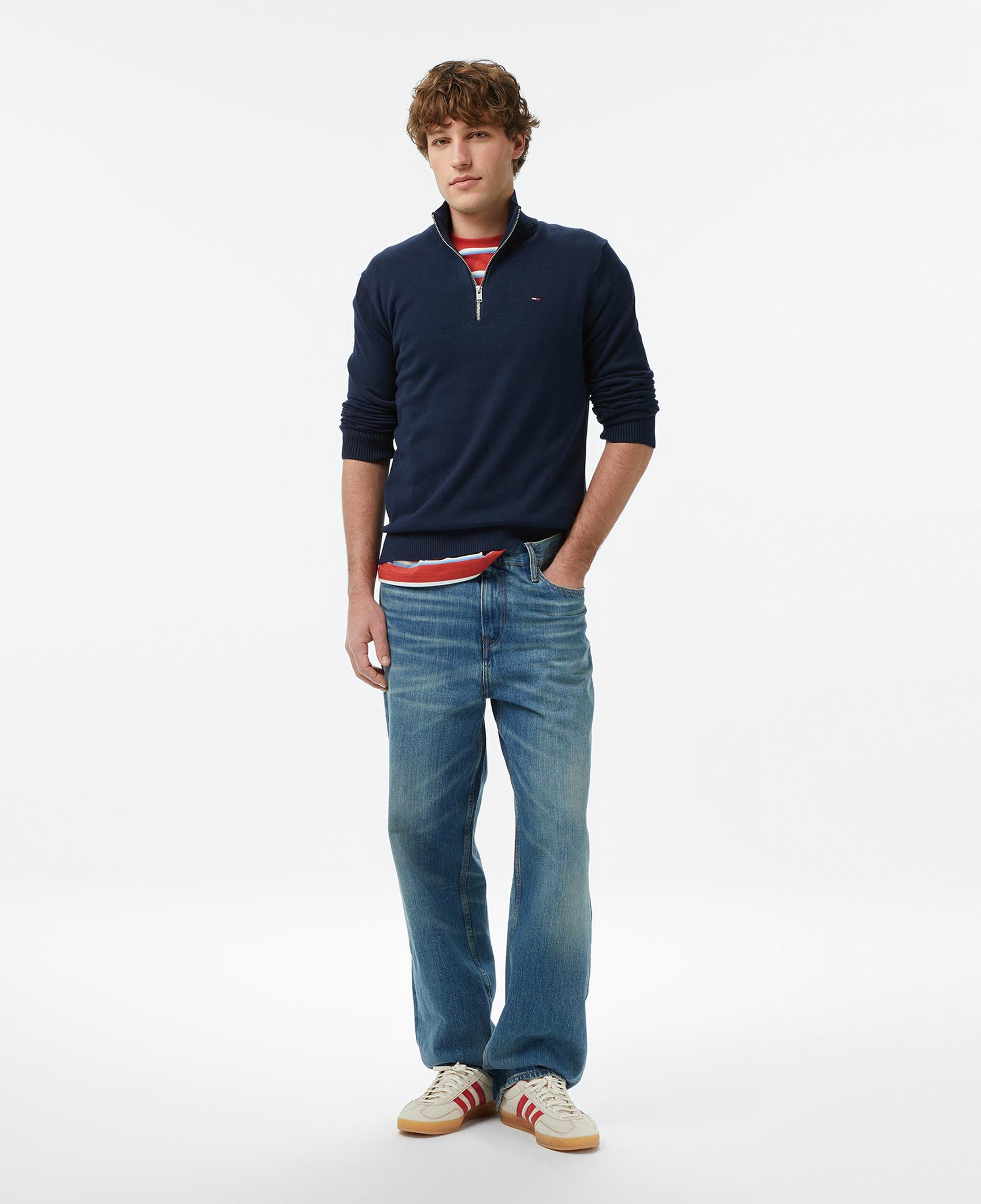 Tommy Hilfiger Classic Flag Erkek Lacivert Triko