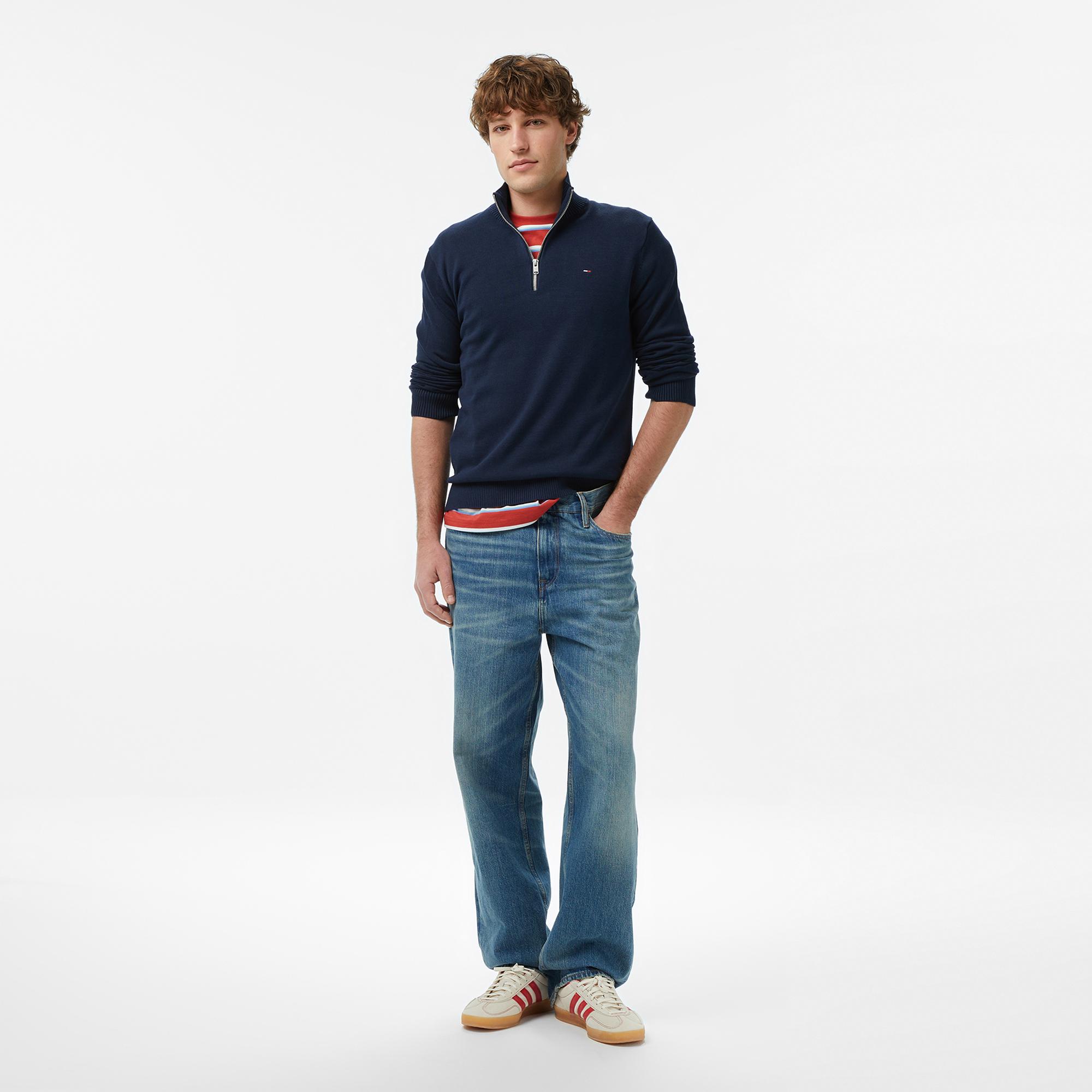 Tommy Hilfiger Classic Flag Erkek Lacivert Triko