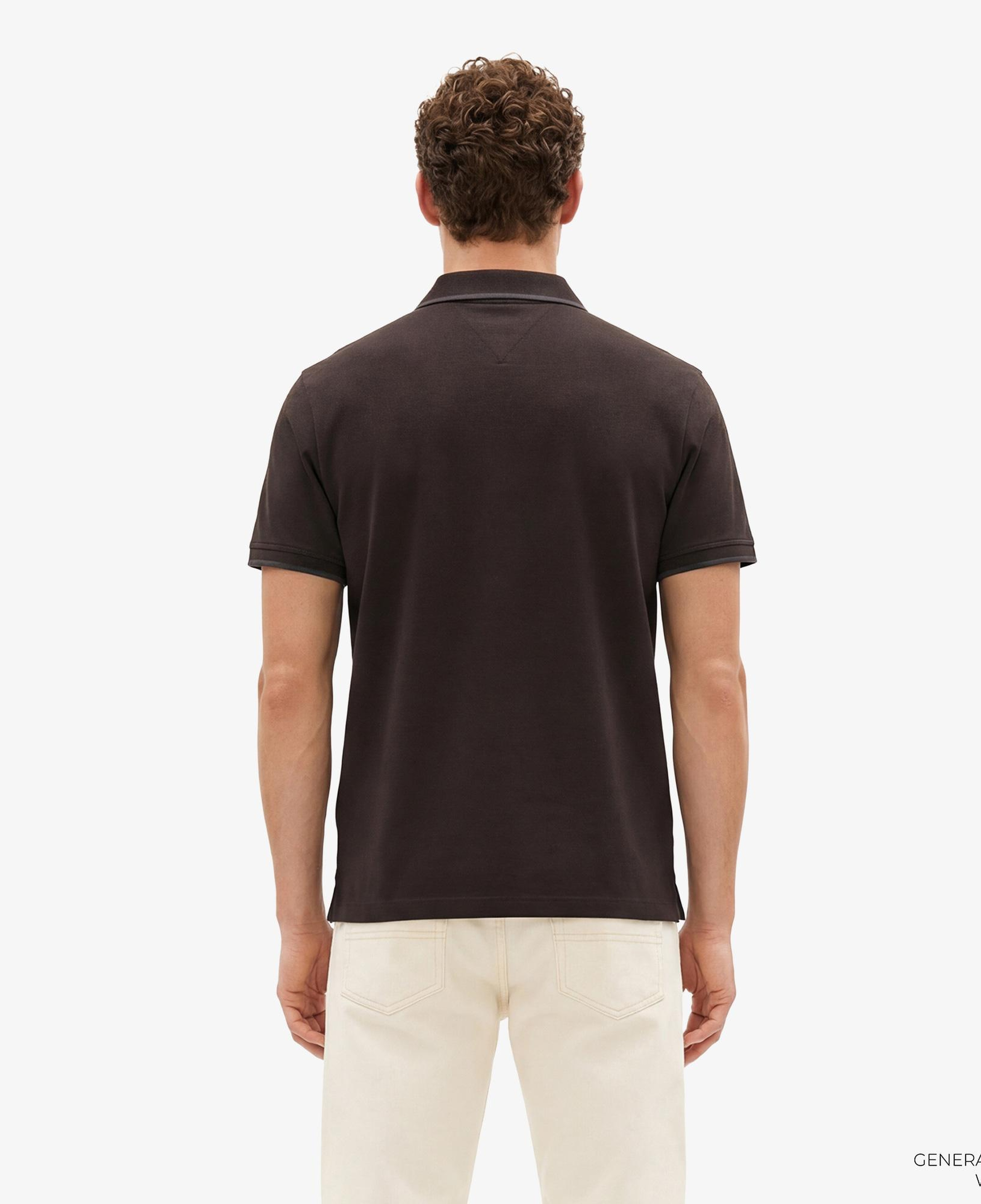 Tommy Hilfiger Seasonal Fabric Erkek Siyah Polo Yaka T-Shirt