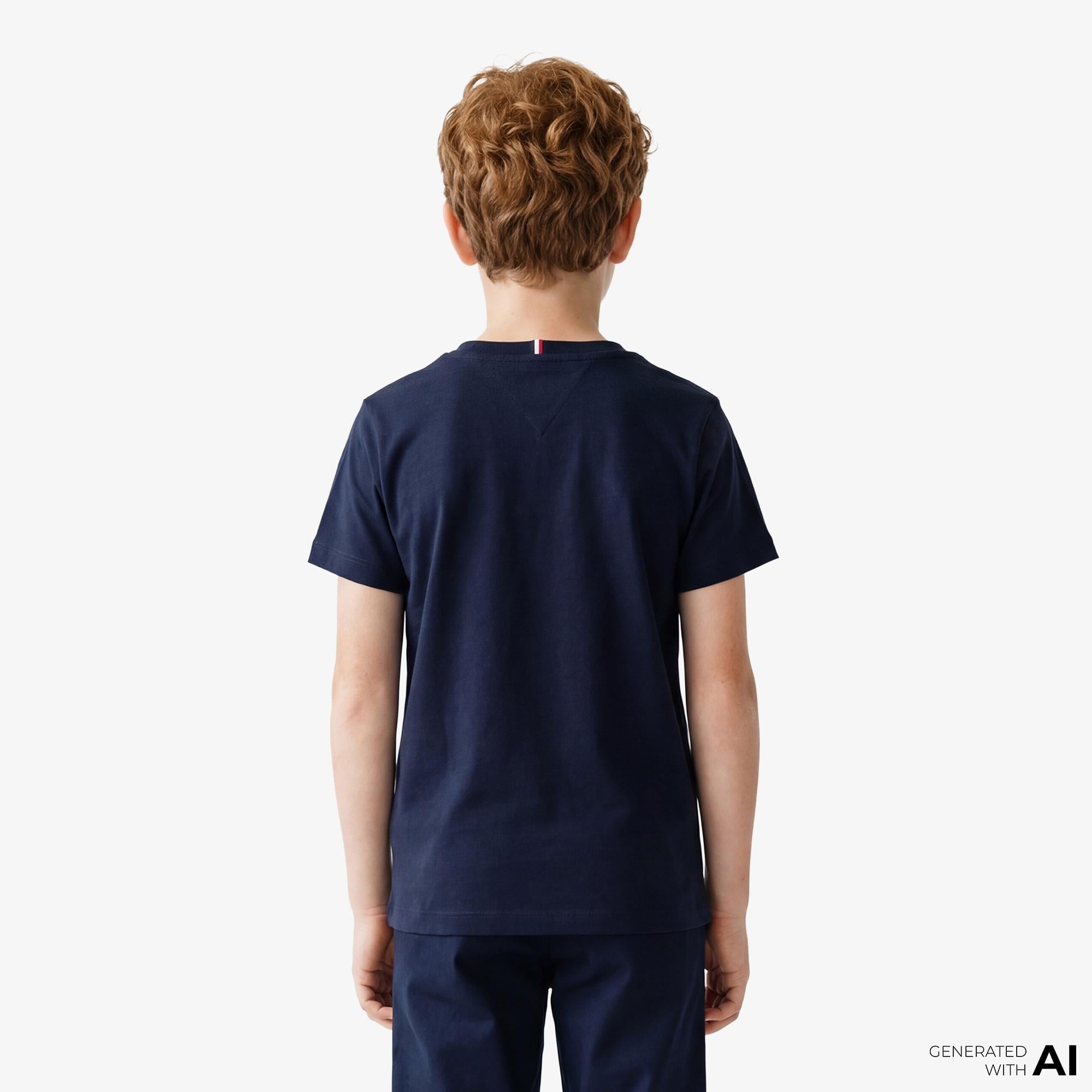 Tommy Hilfiger Graphic Çocuk Lacivert T-Shirt