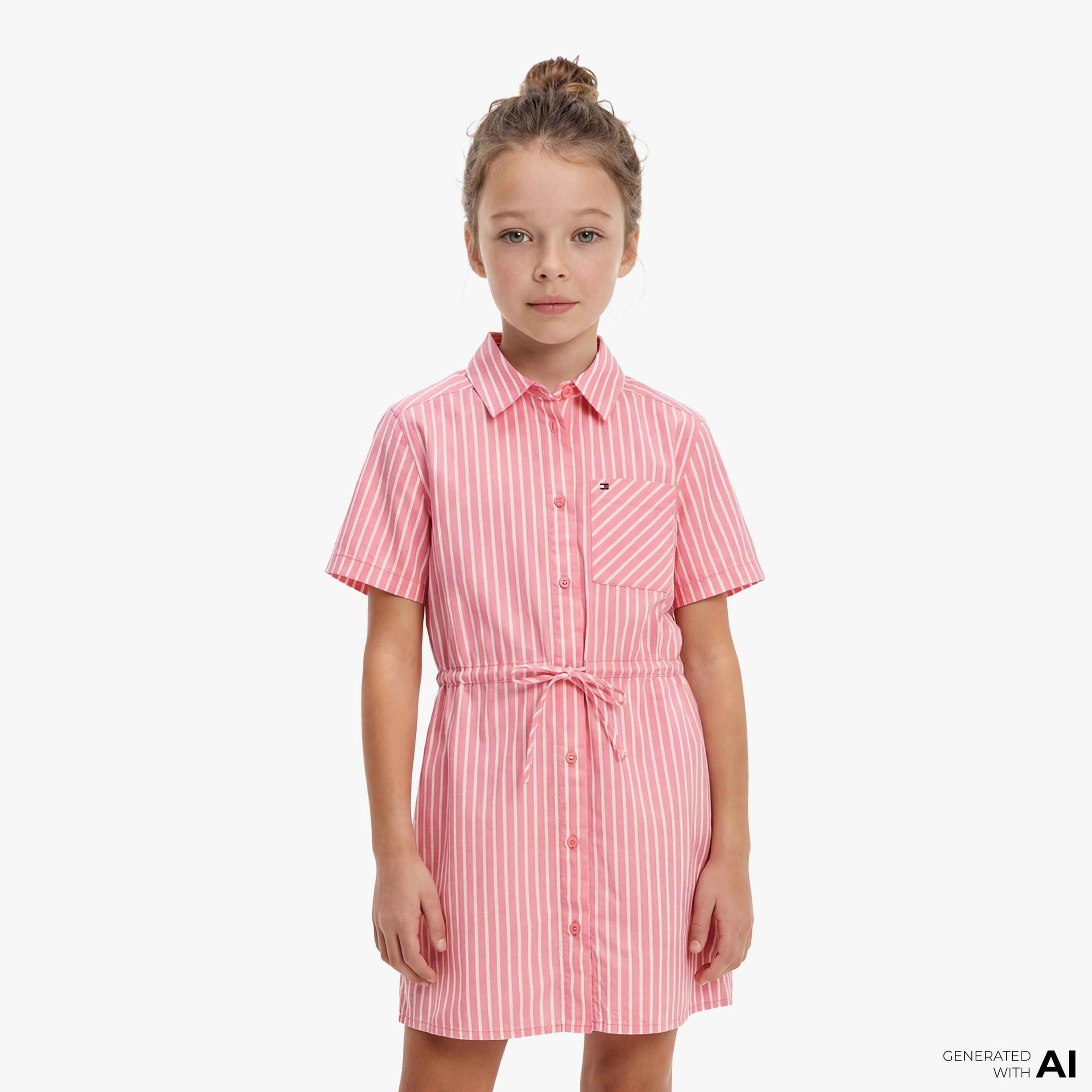 Tommy Hilfiger Essentials Çocuk Pembe Elbise