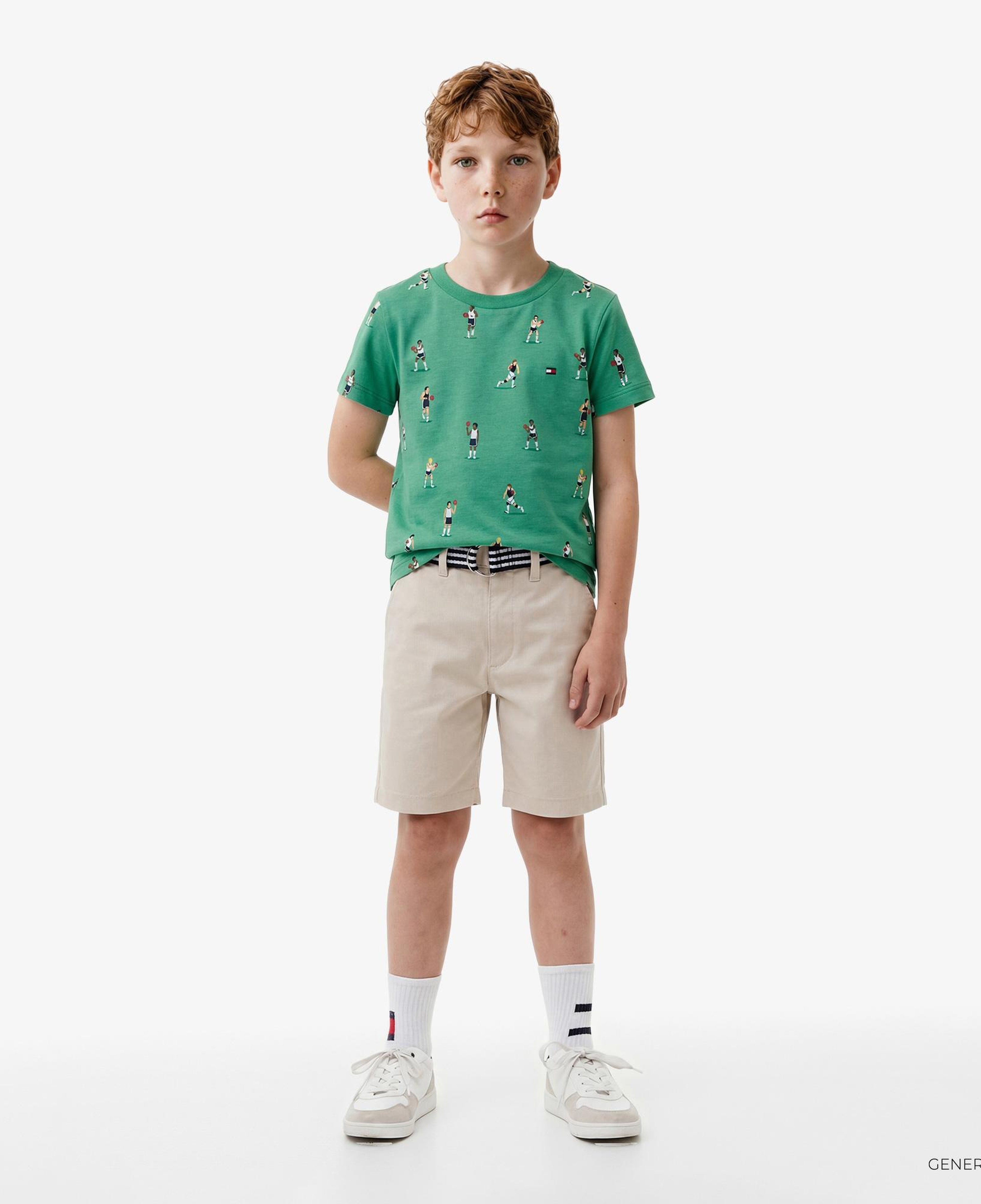 Tommy Hilfiger Little Çocuk Yeşil Crop T-Shirt