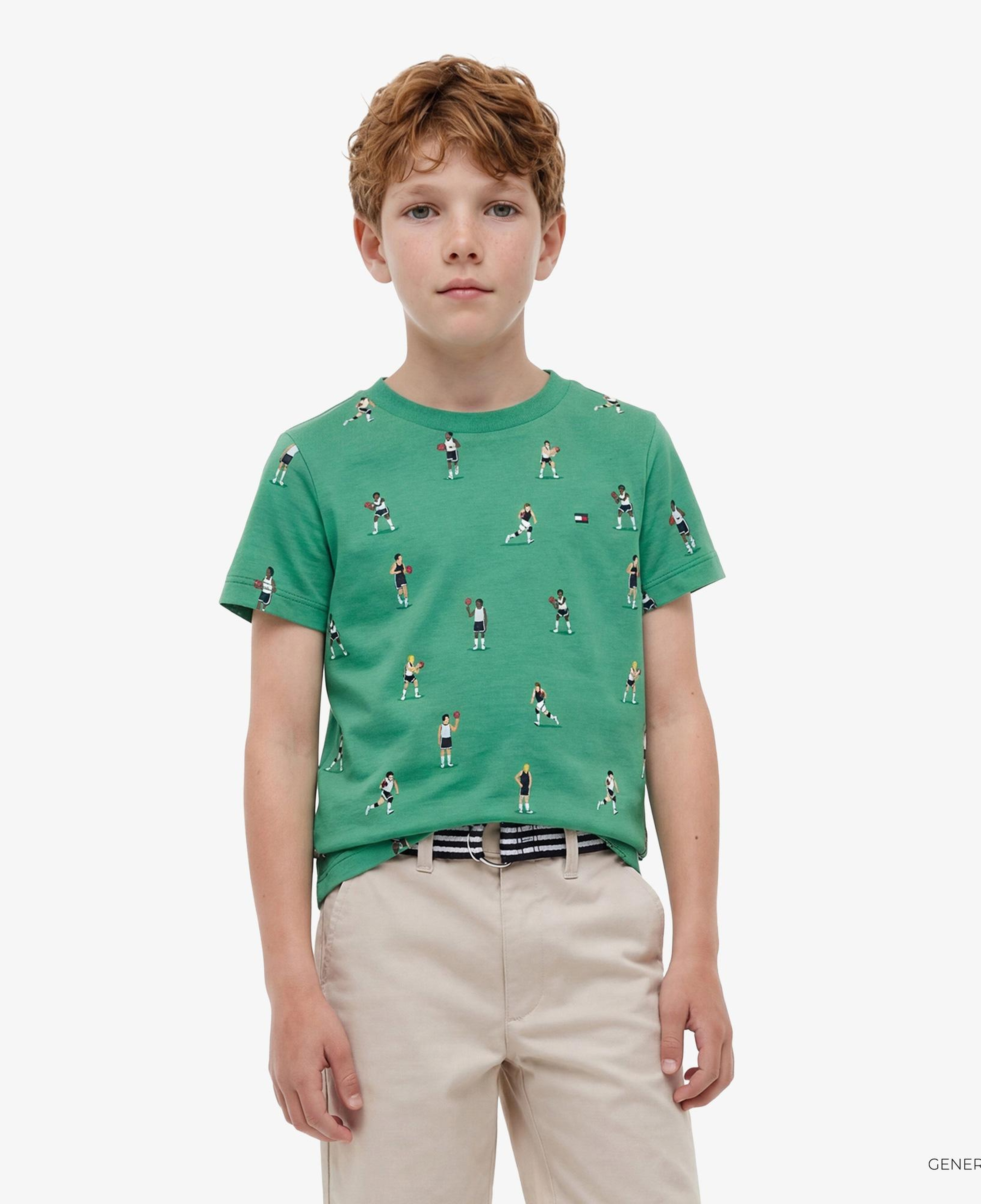 Tommy Hilfiger Little Çocuk Yeşil Crop T-Shirt