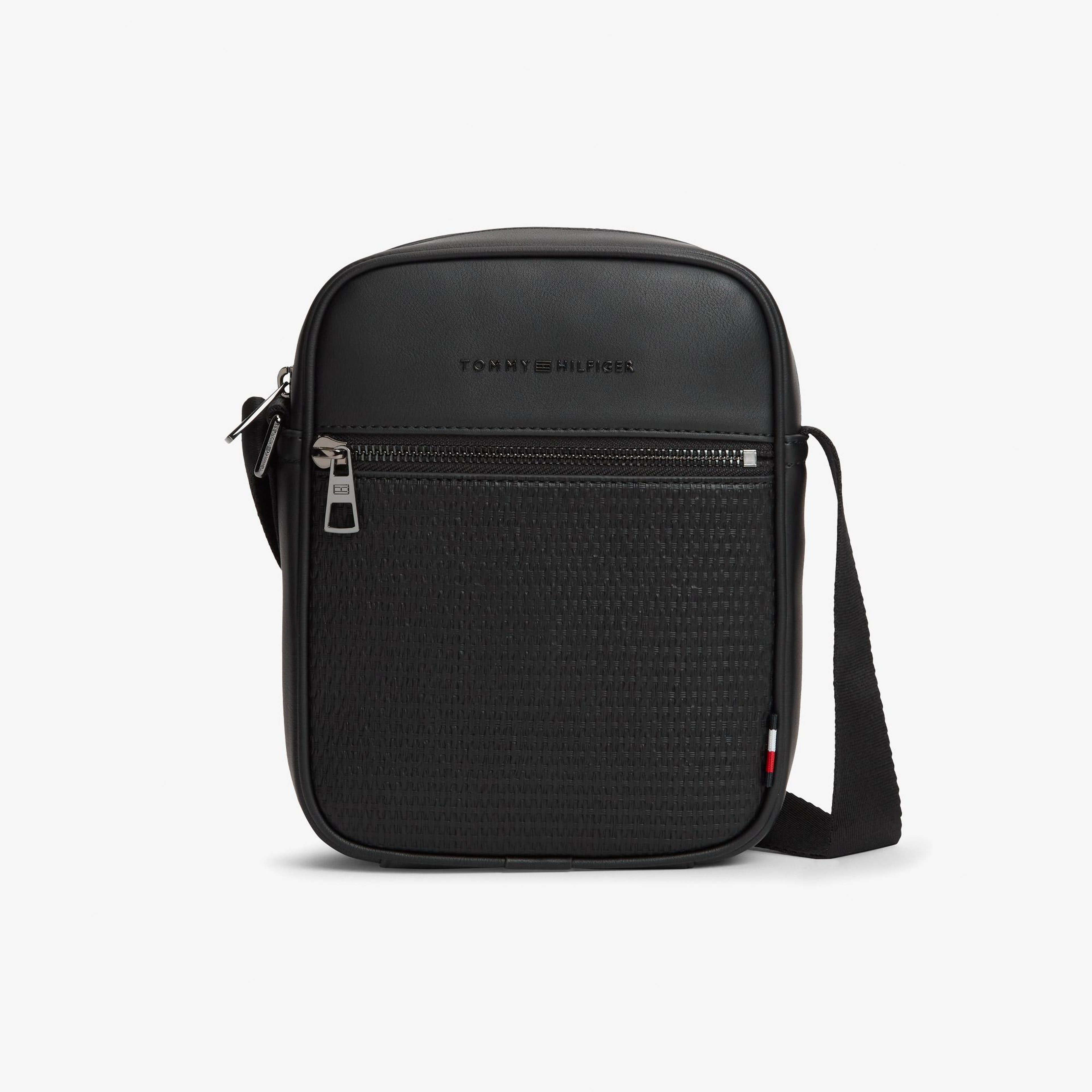 Tommy Hilfiger Woven Erkek Siyah Çapraz Çanta