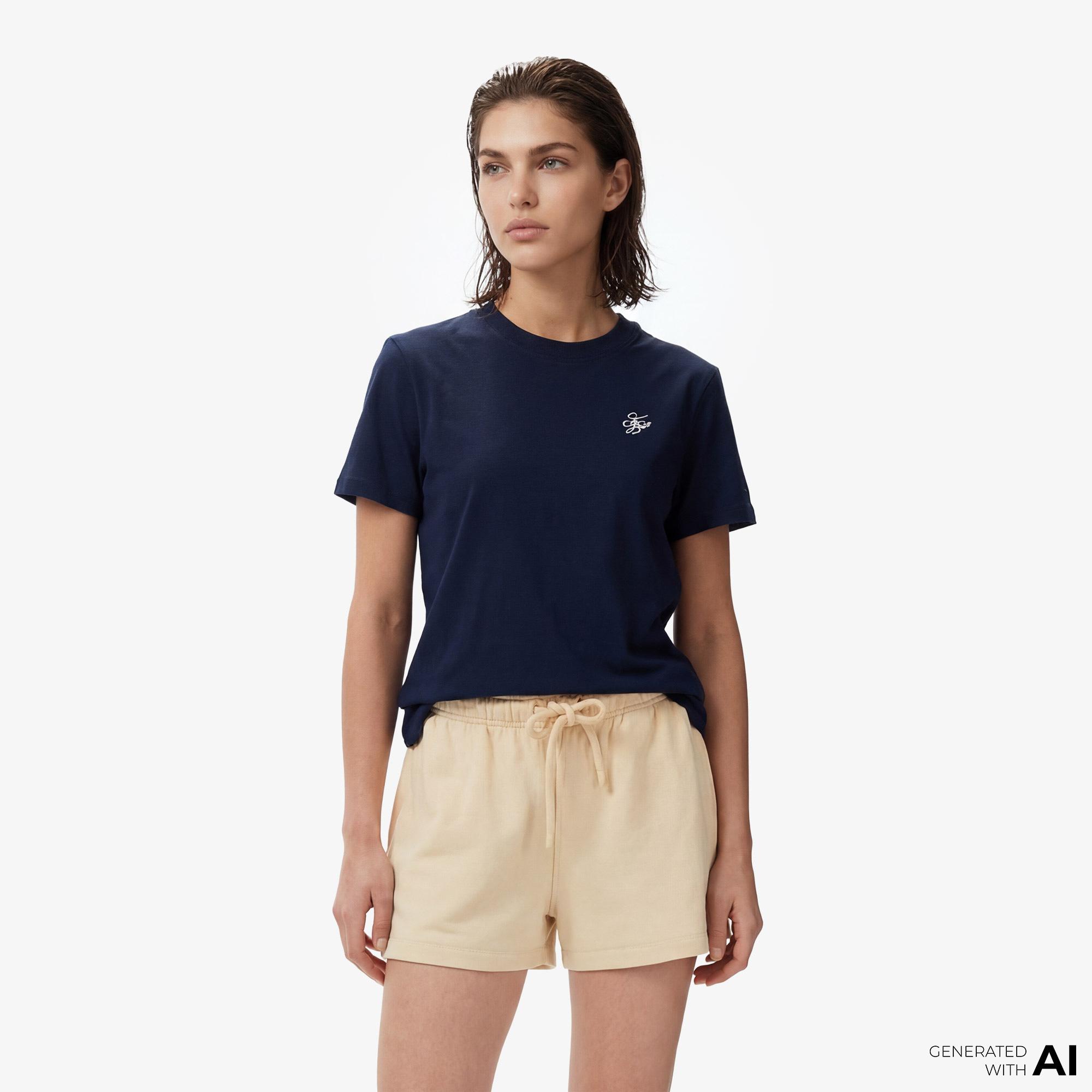 Tommy Hilfiger Script Kadın Lacivert T-Shirt