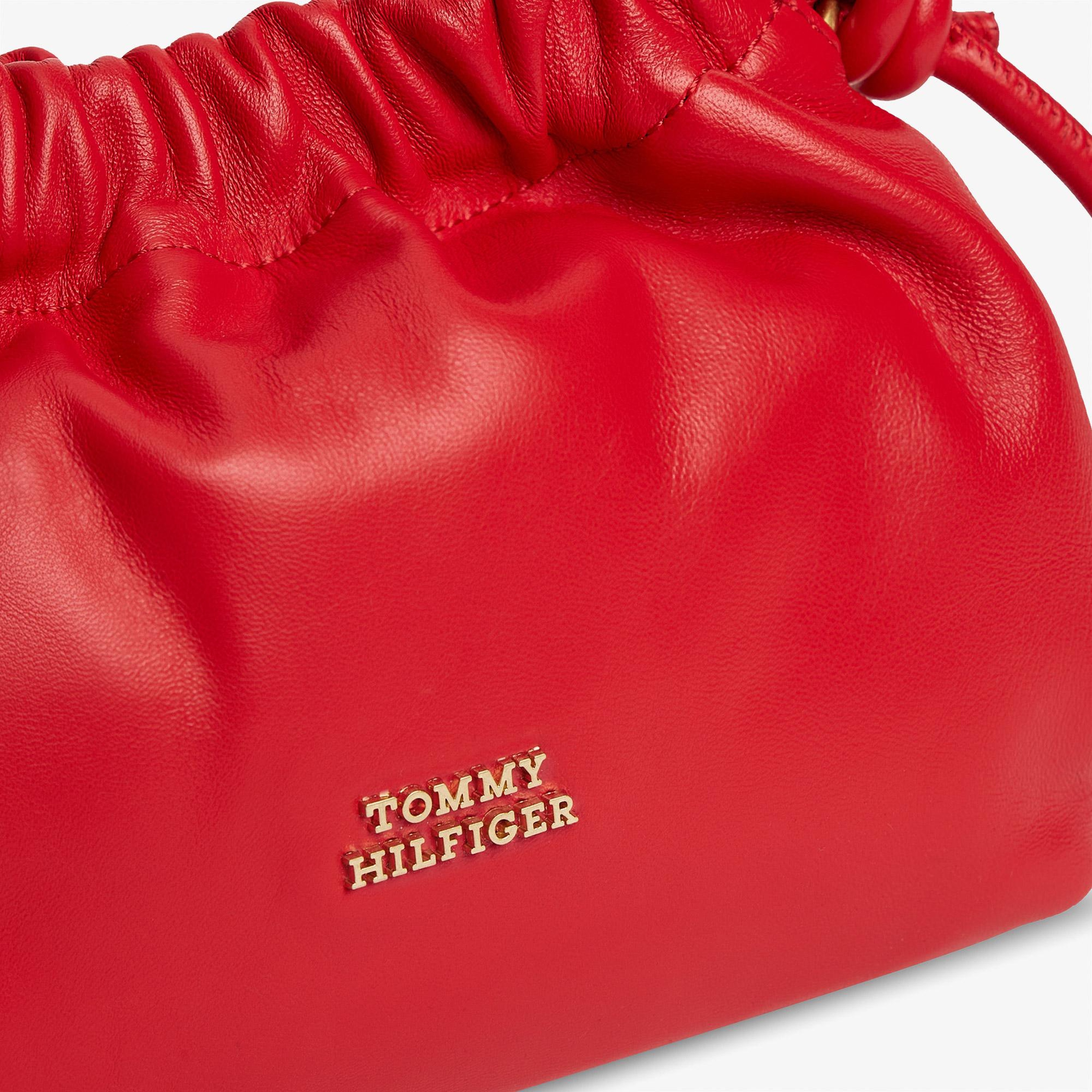 Tommy Hilfiger Soft Leather Kadın Kırmızı Çapraz Çanta