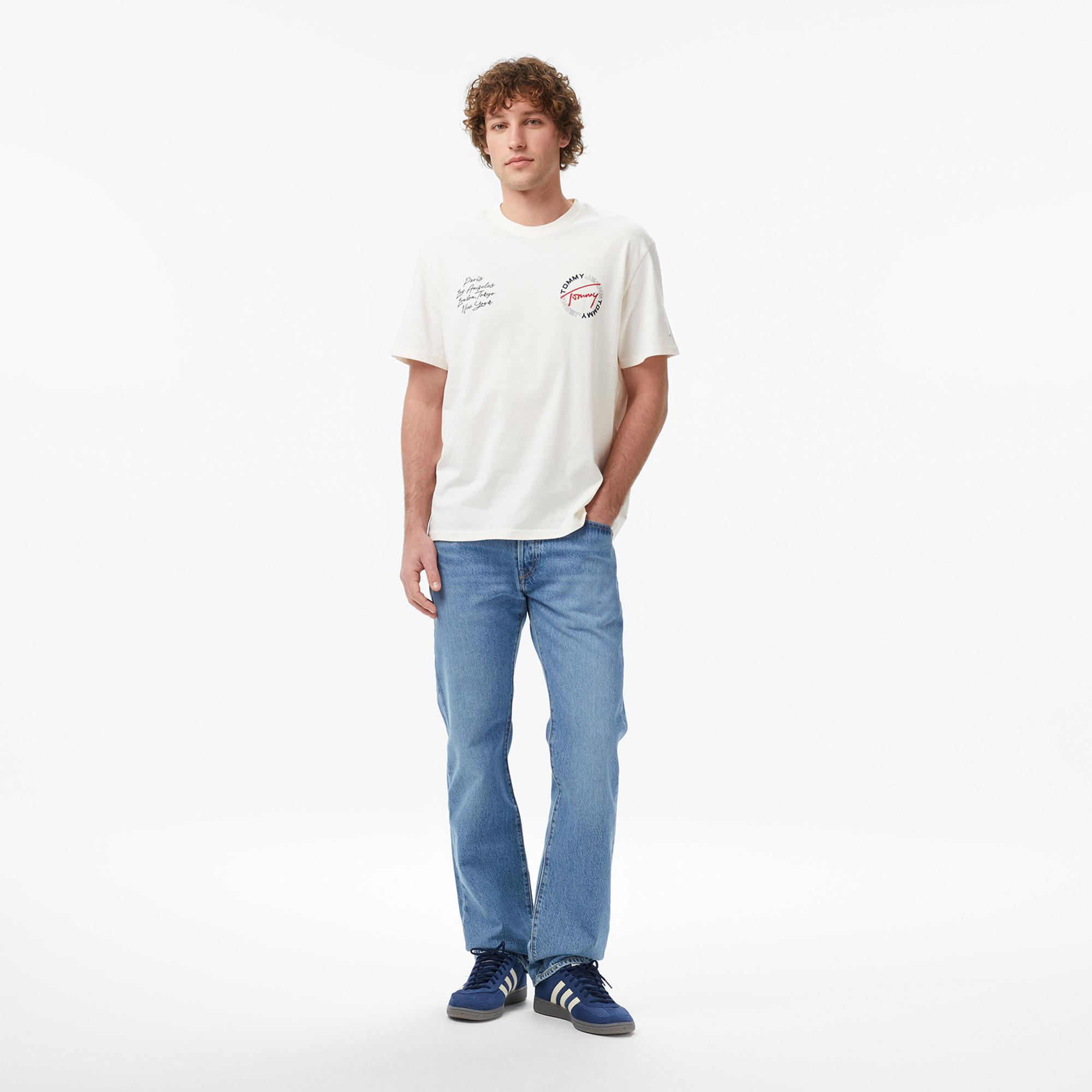 Tommy Hilfiger Signature Erkek Beyaz T-Shirt