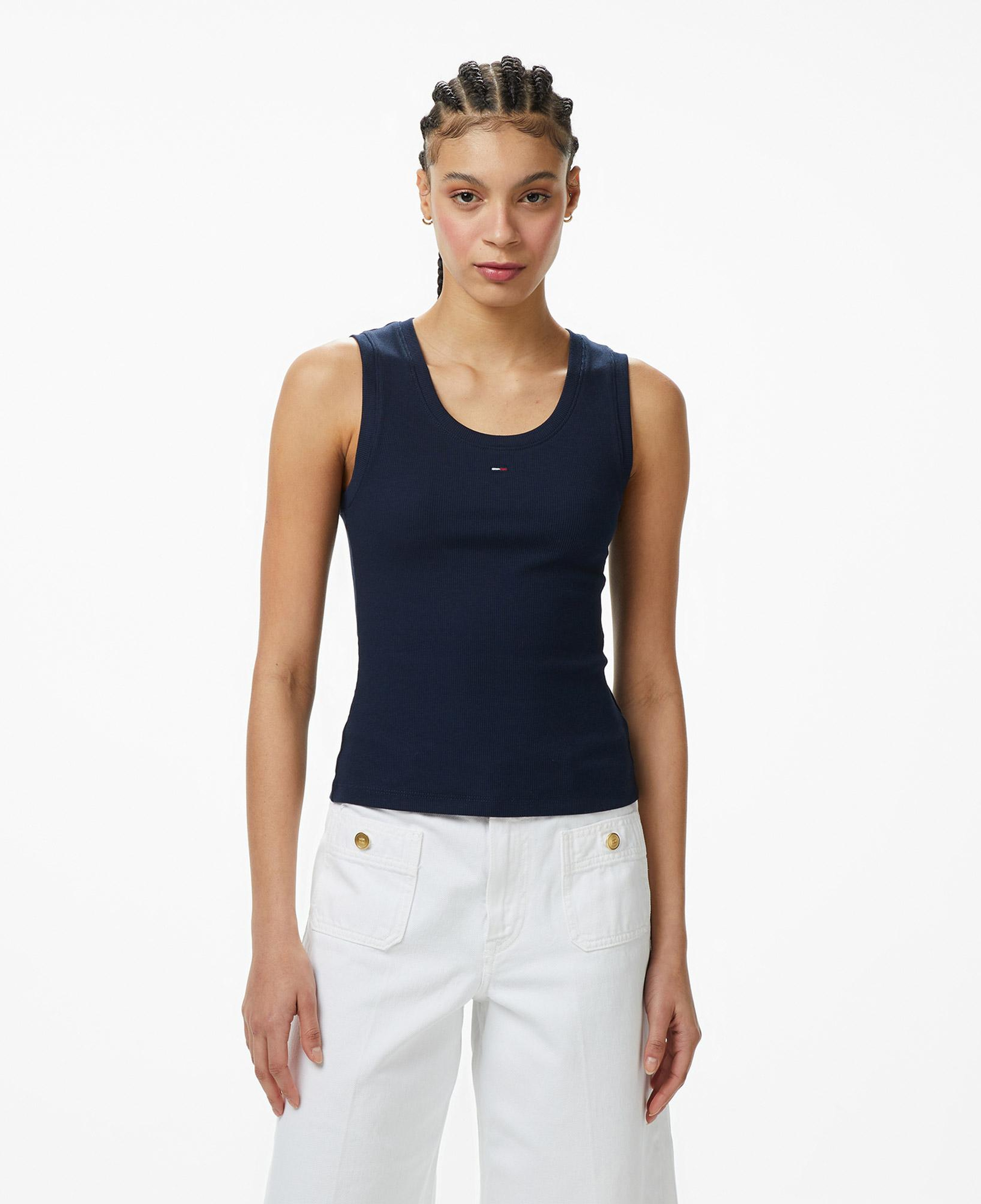 Tommy Hilfiger Denim Essentials Kadın Lacivert T-Shirt