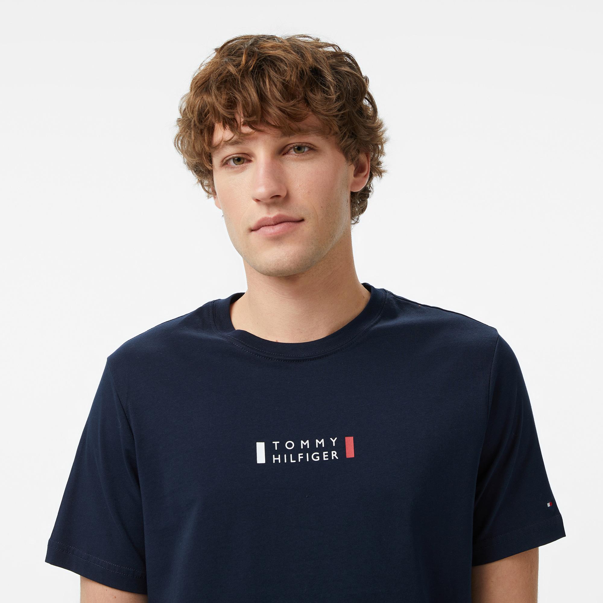 Tommy Hilfiger Brand Love Graphic Erkek Lacivert T-Shirt