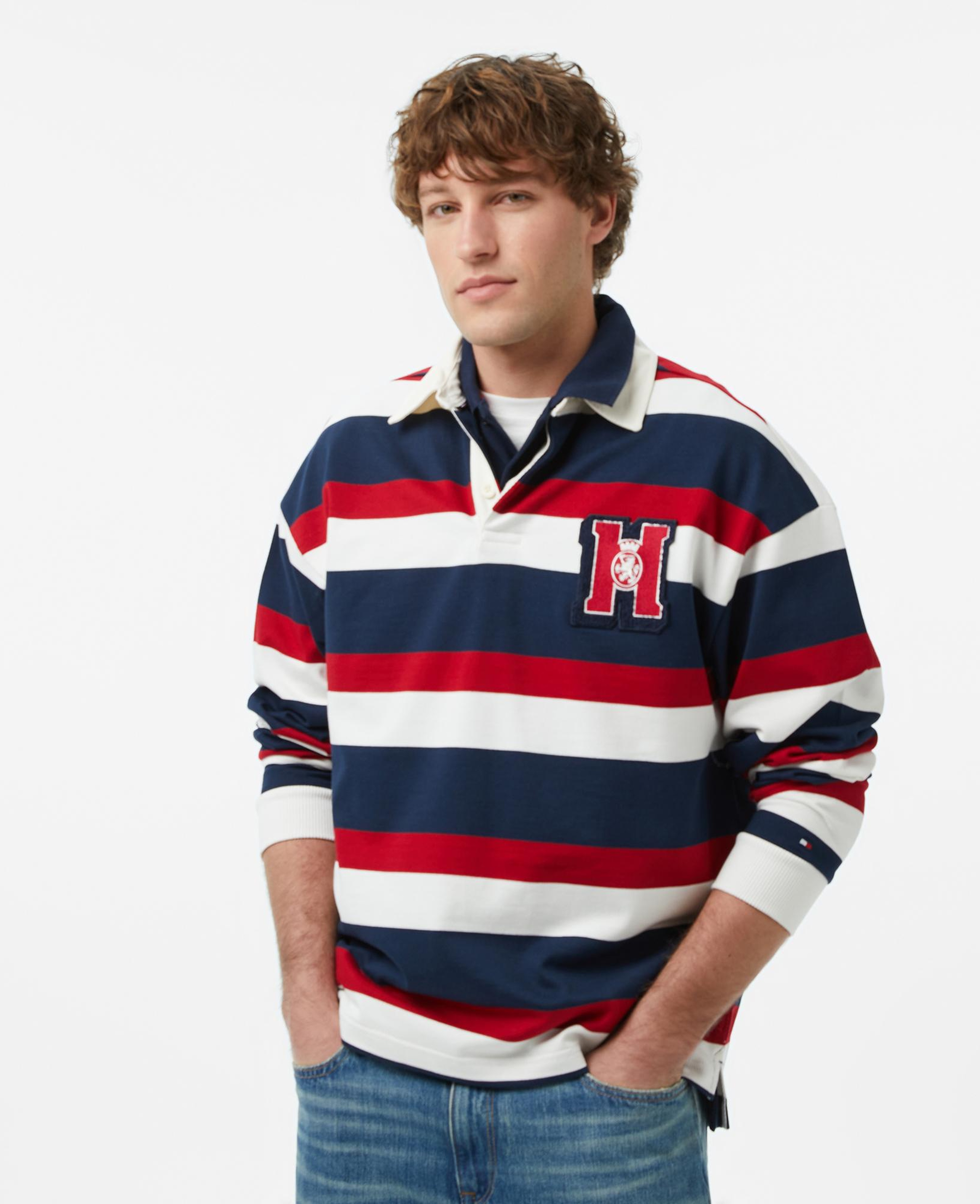 Tommy Hilfiger Hilfiger Icon Erkek Beyaz Sweatshirt
