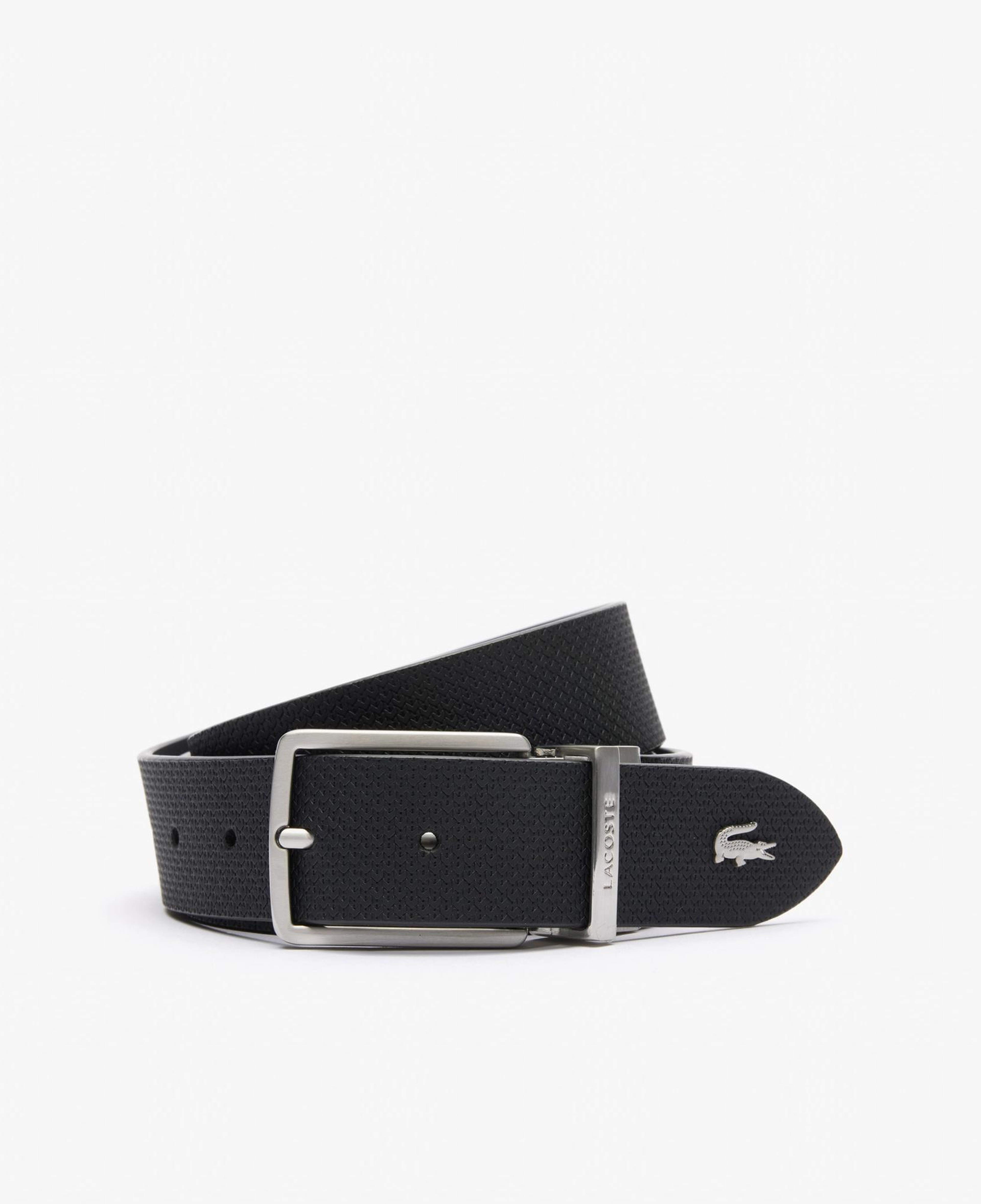 Lacoste Erkek Çift Taraflı Deri  Siyah Kemer