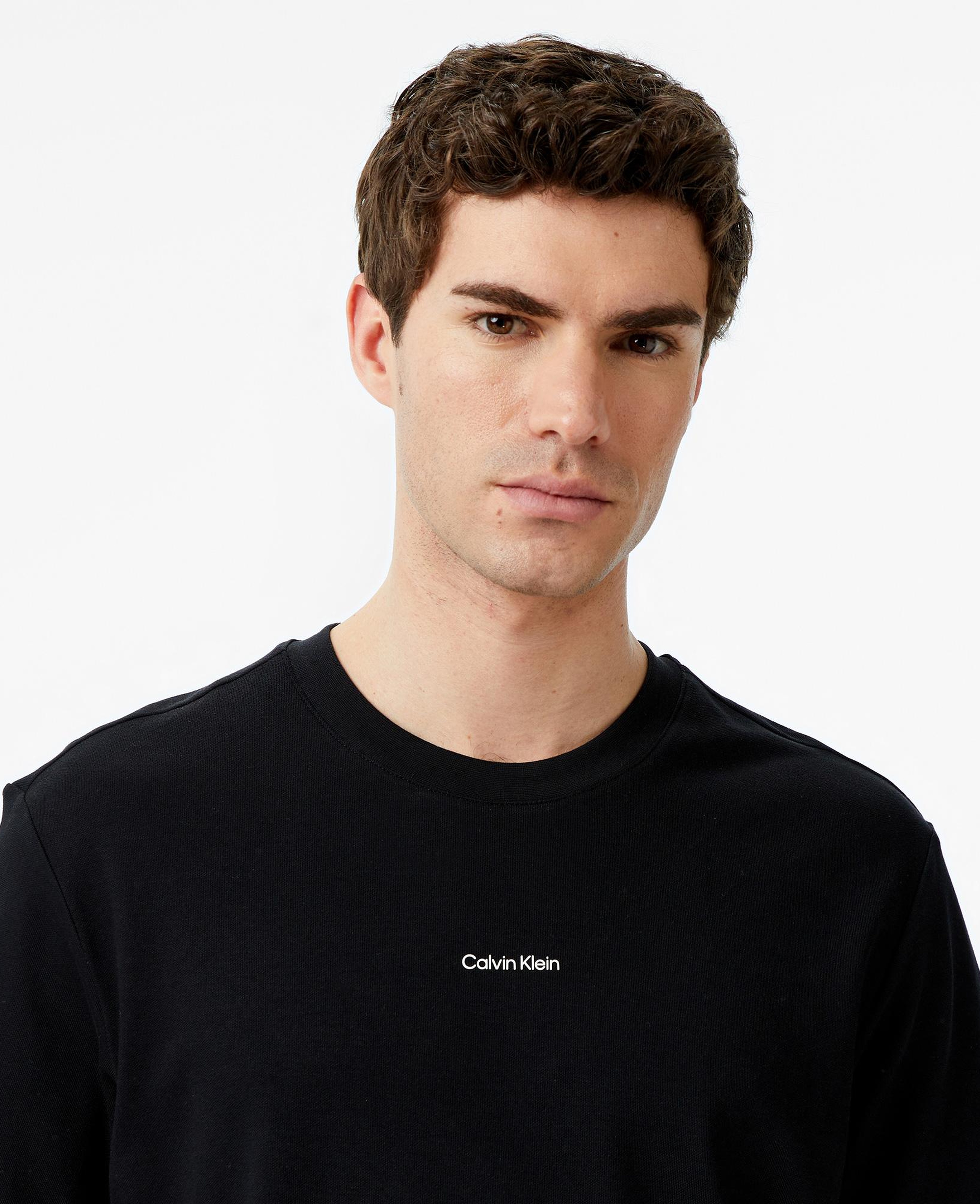Calvin Klein Stretch Cotton Pique Nano Erkek Siyah T-Shirt