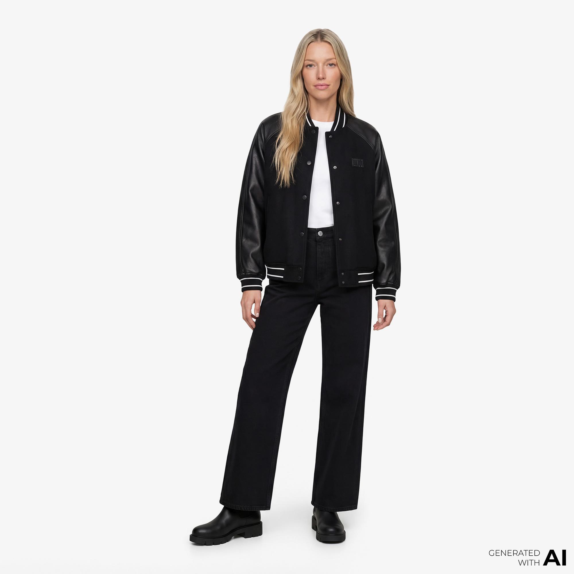 Tommy Hilfiger D3 Kadın Siyah Ceket