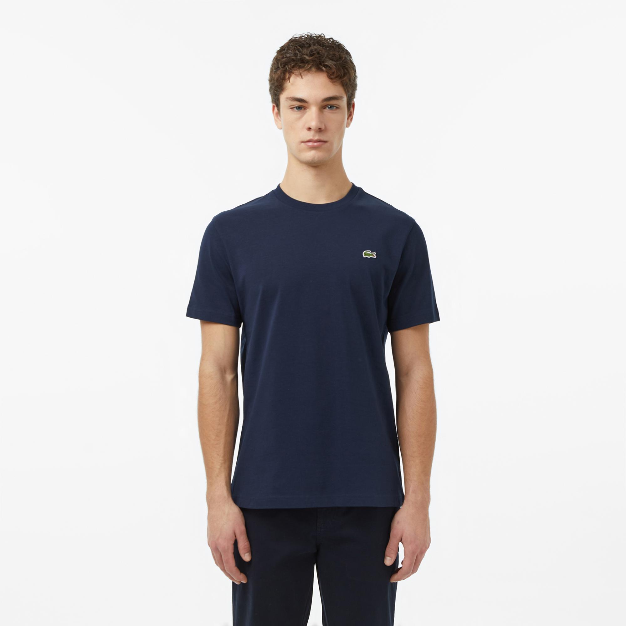 Lacoste x Rolex Paris Unisex Regular Fit Bisiklet Yaka Lacivert T-Shirt