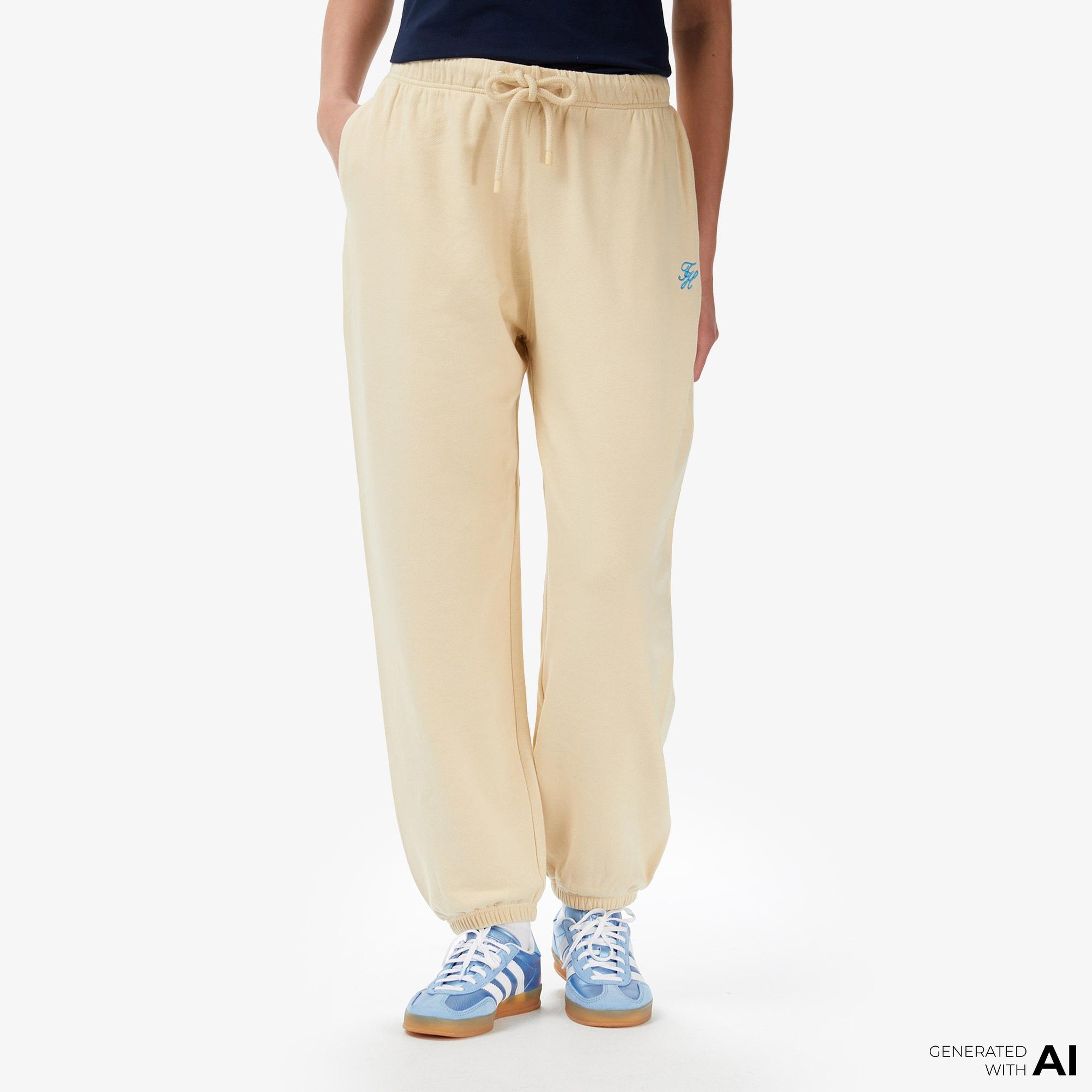 Tommy Hilfiger Script Kadın Bej Eşofman Altı