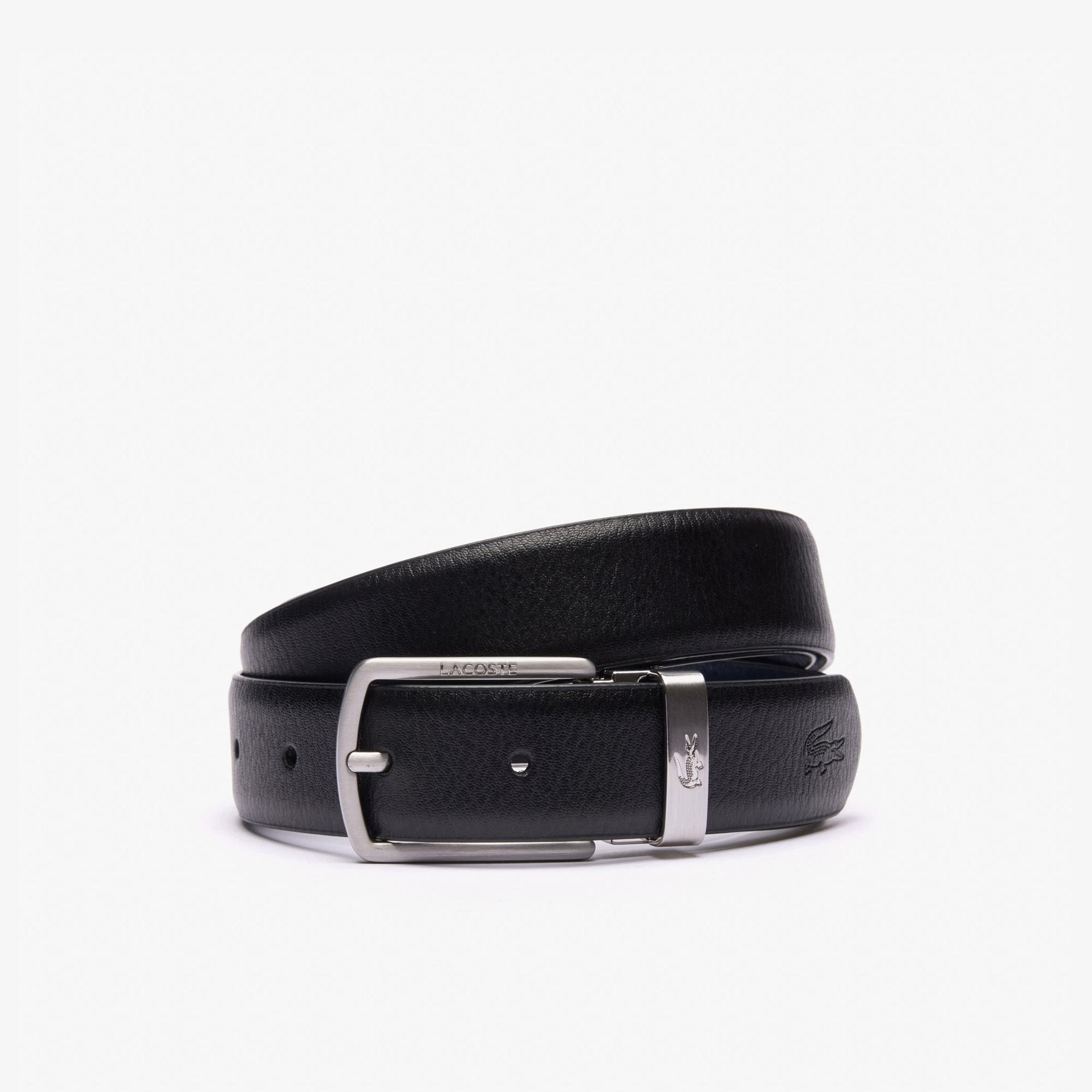 Lacoste Elegance Erkek Deri Siyah Kemer