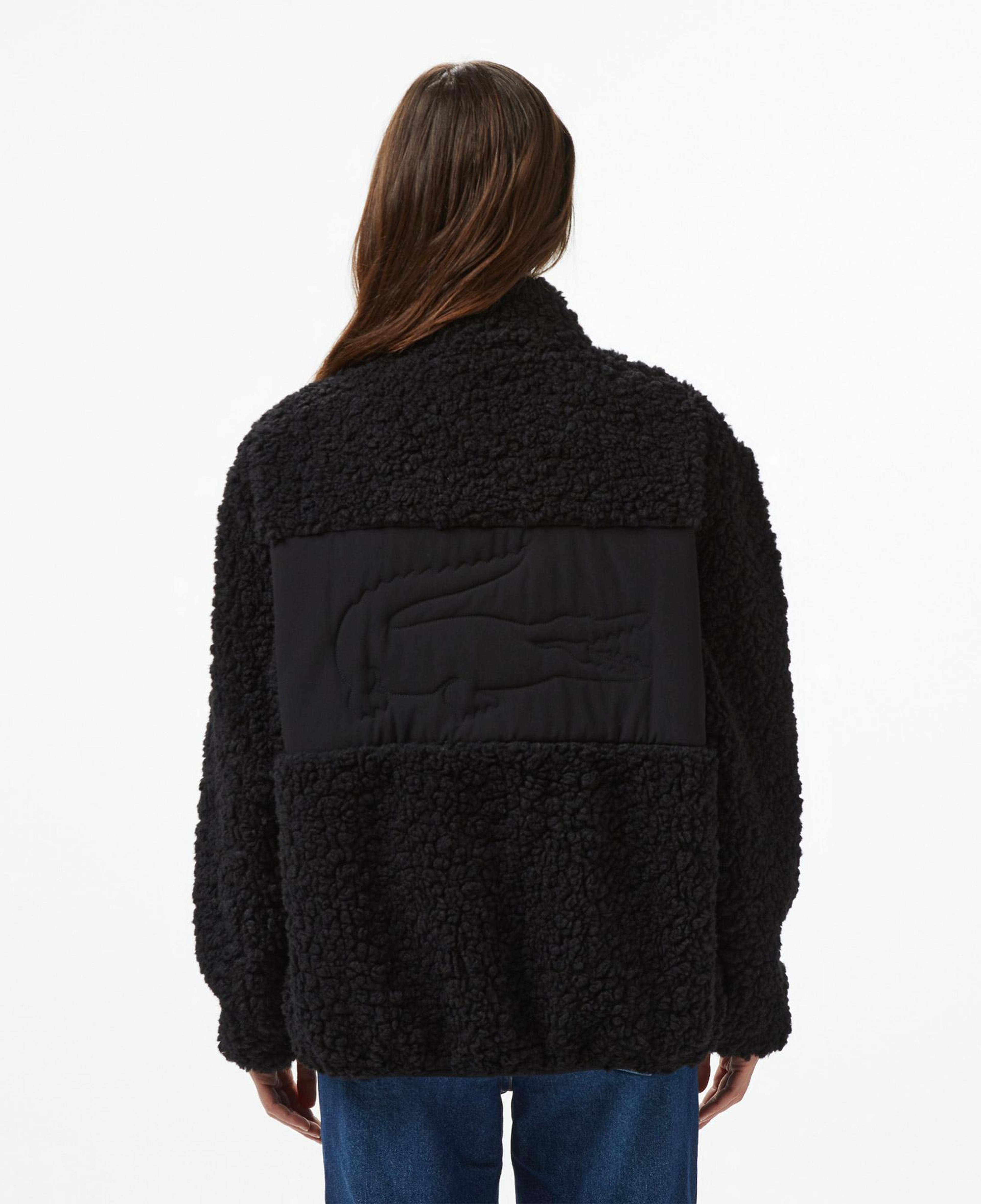 Lacoste Kadın Dik Yaka Renk Bloklu Siyah Ceket