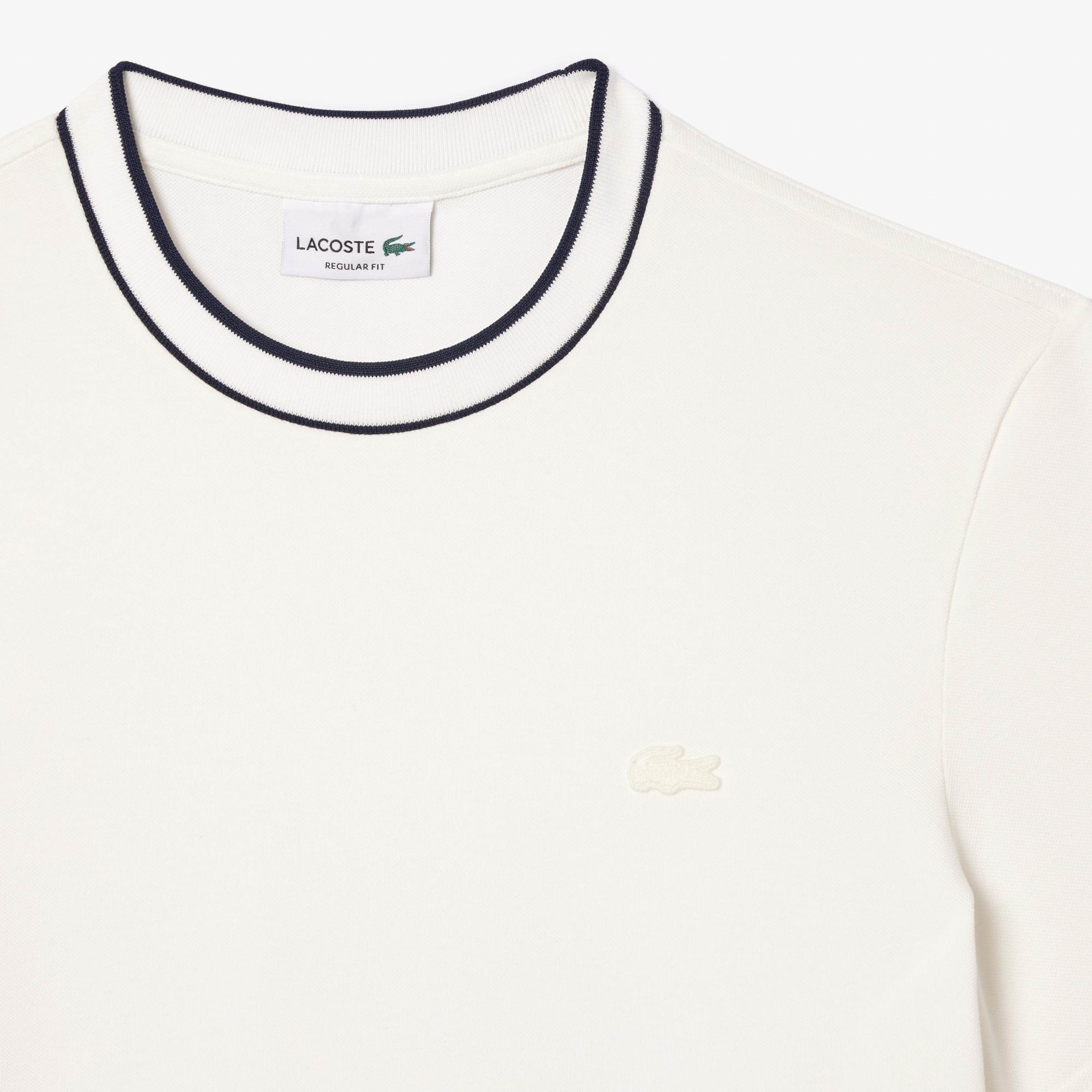 Lacoste Erkek Regular Fit Bisiklet Yaka Beyaz T-Shirt