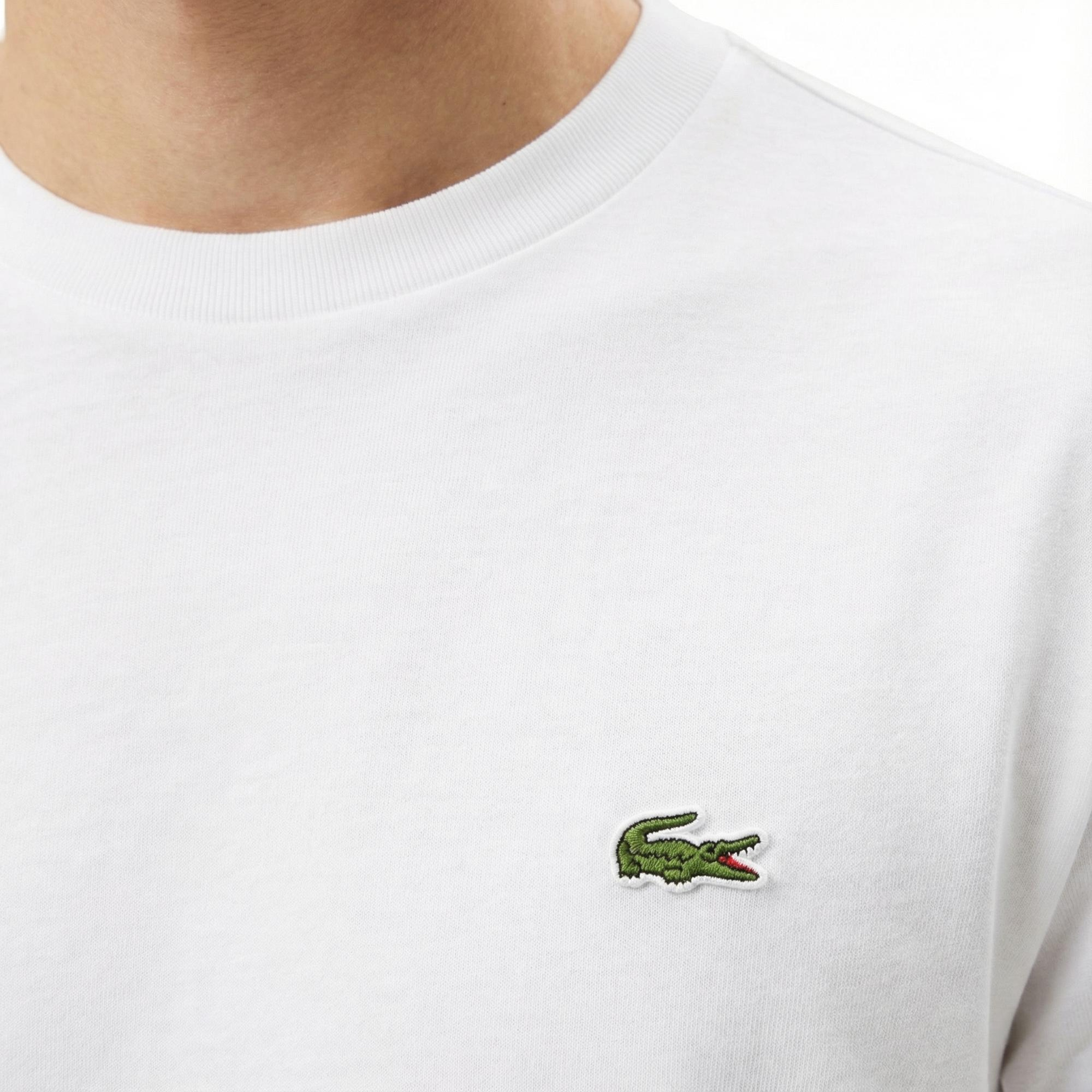 Lacoste x Rolex Paris Unisex Regular Fit Bisiklet Yaka Beyaz T-Shirt