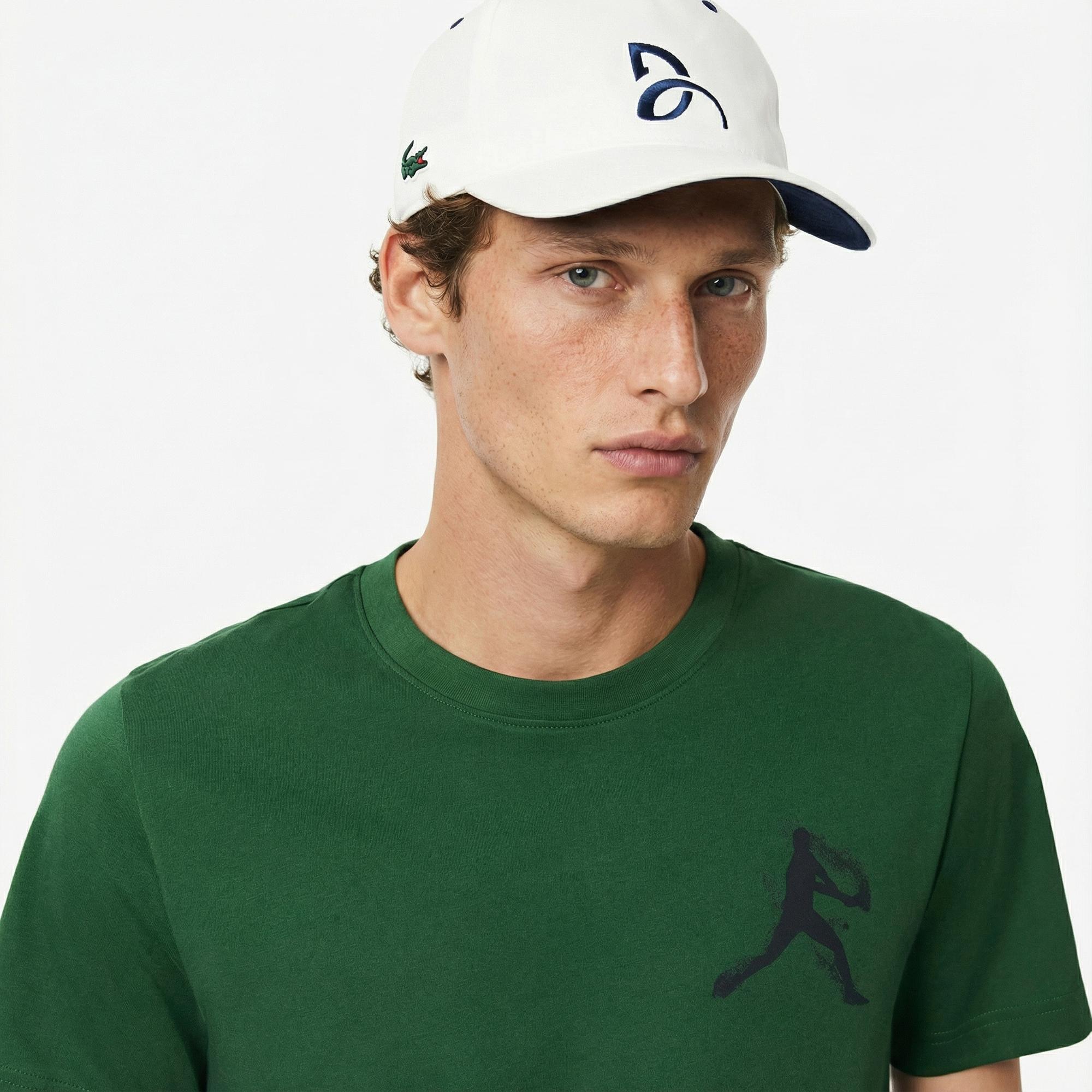 Lacoste Sport X Novak Djokovic Erkek Regular Fit Bisiklet Yaka Yeşil T-Shirt