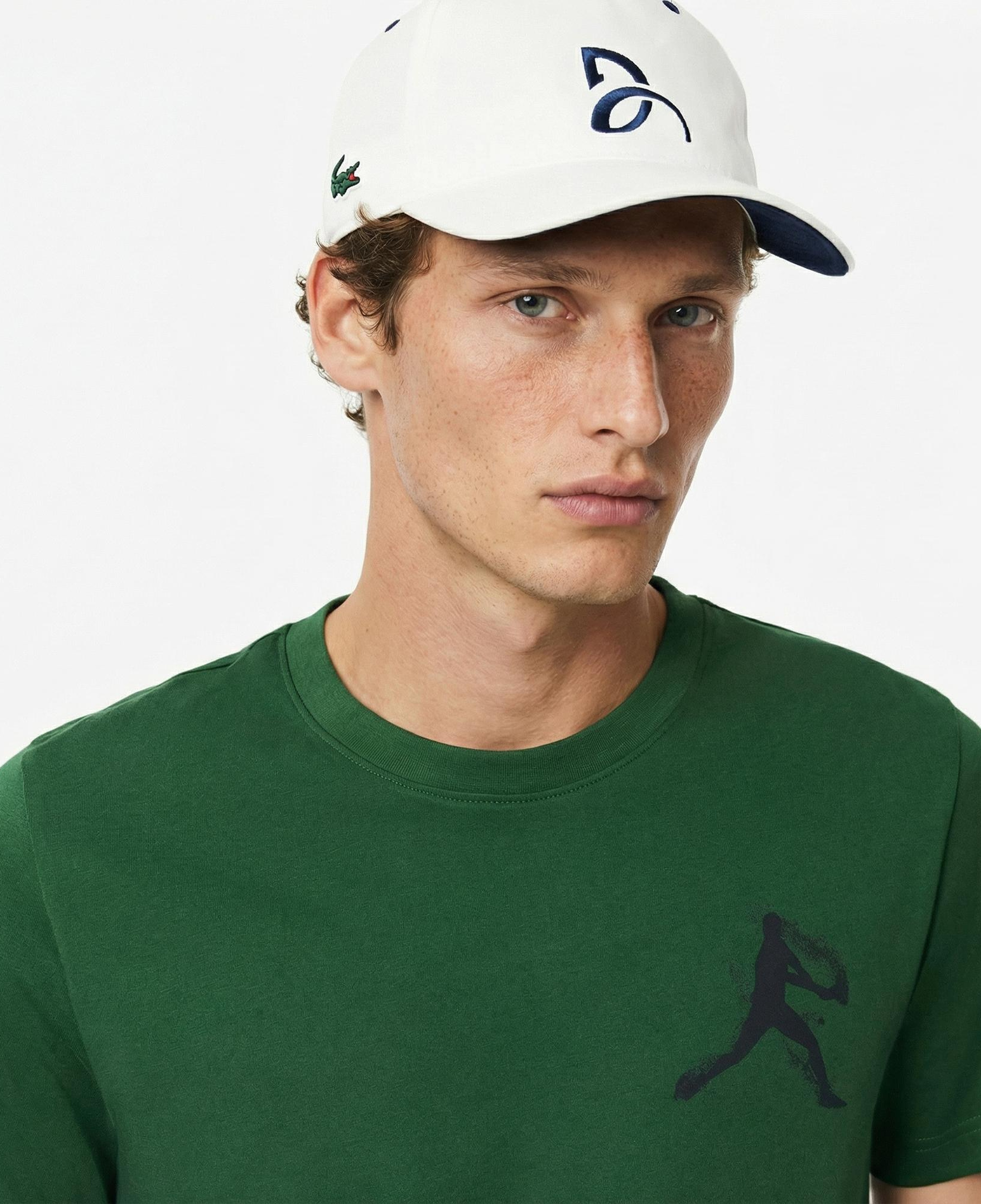 Lacoste Sport X Novak Djokovic Erkek Regular Fit Bisiklet Yaka Yeşil T-Shirt