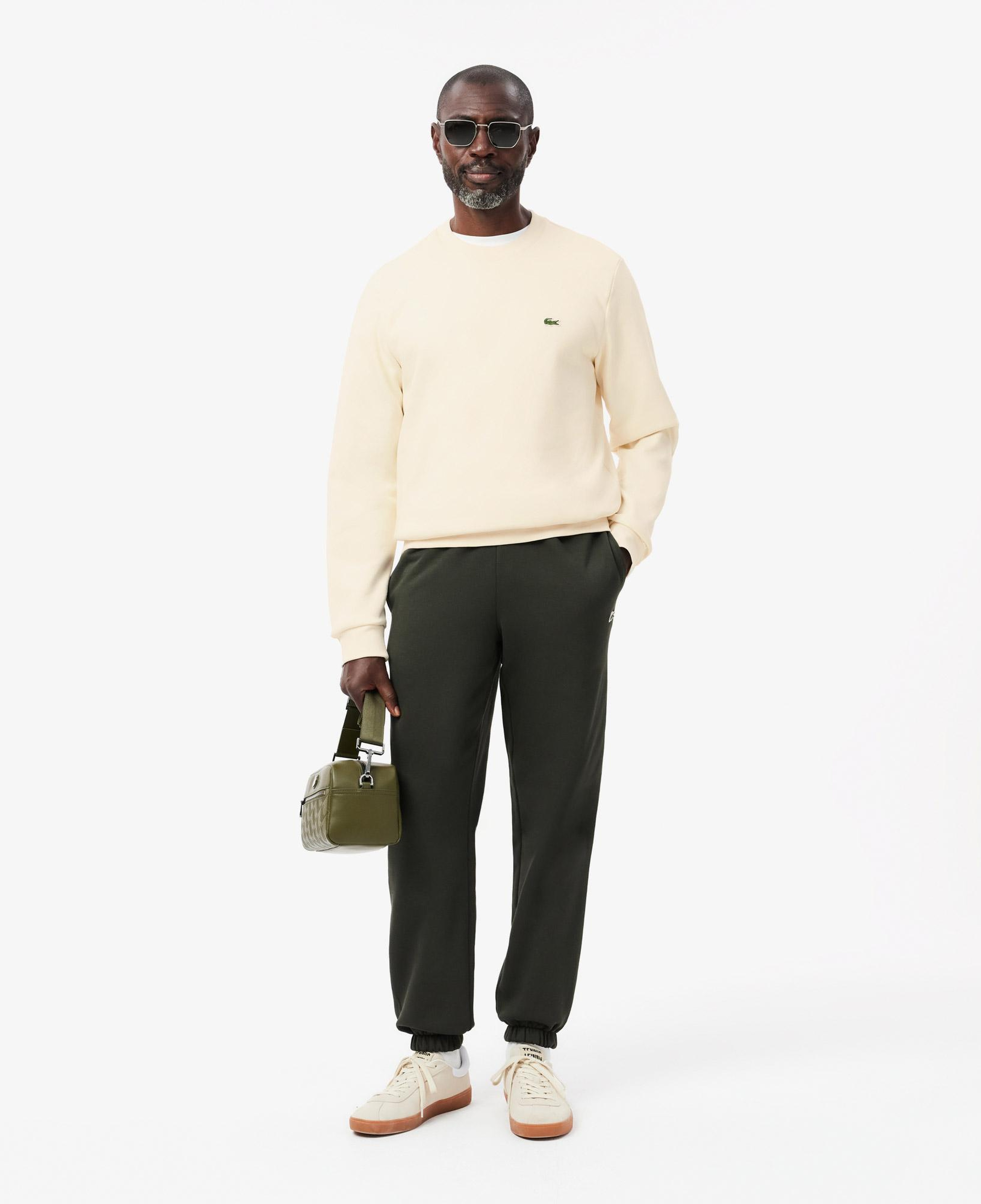 Lacoste Erkek Classic Fit Bisiklet Yaka Krem Sweatshirt