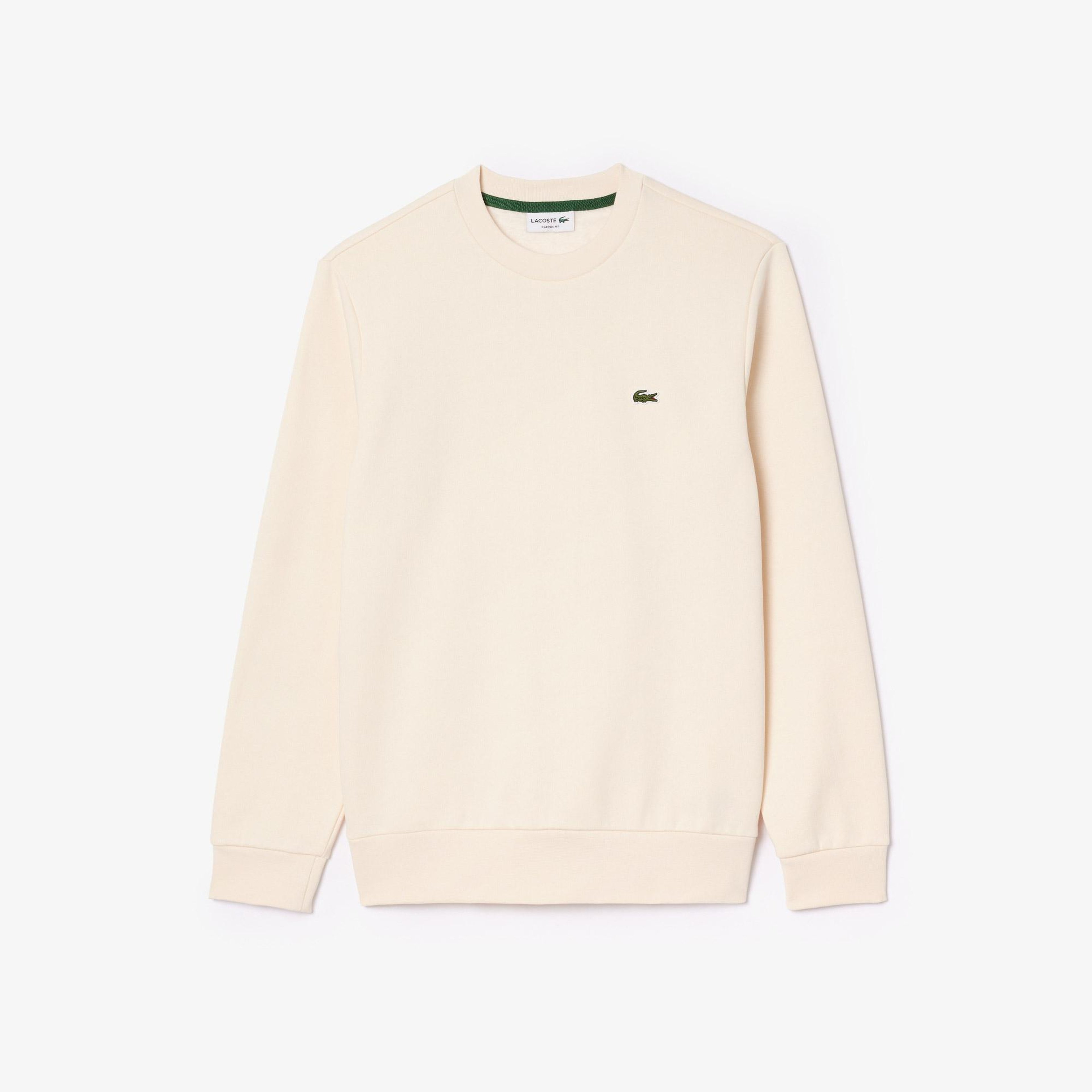 Lacoste Erkek Classic Fit Bisiklet Yaka Krem Sweatshirt