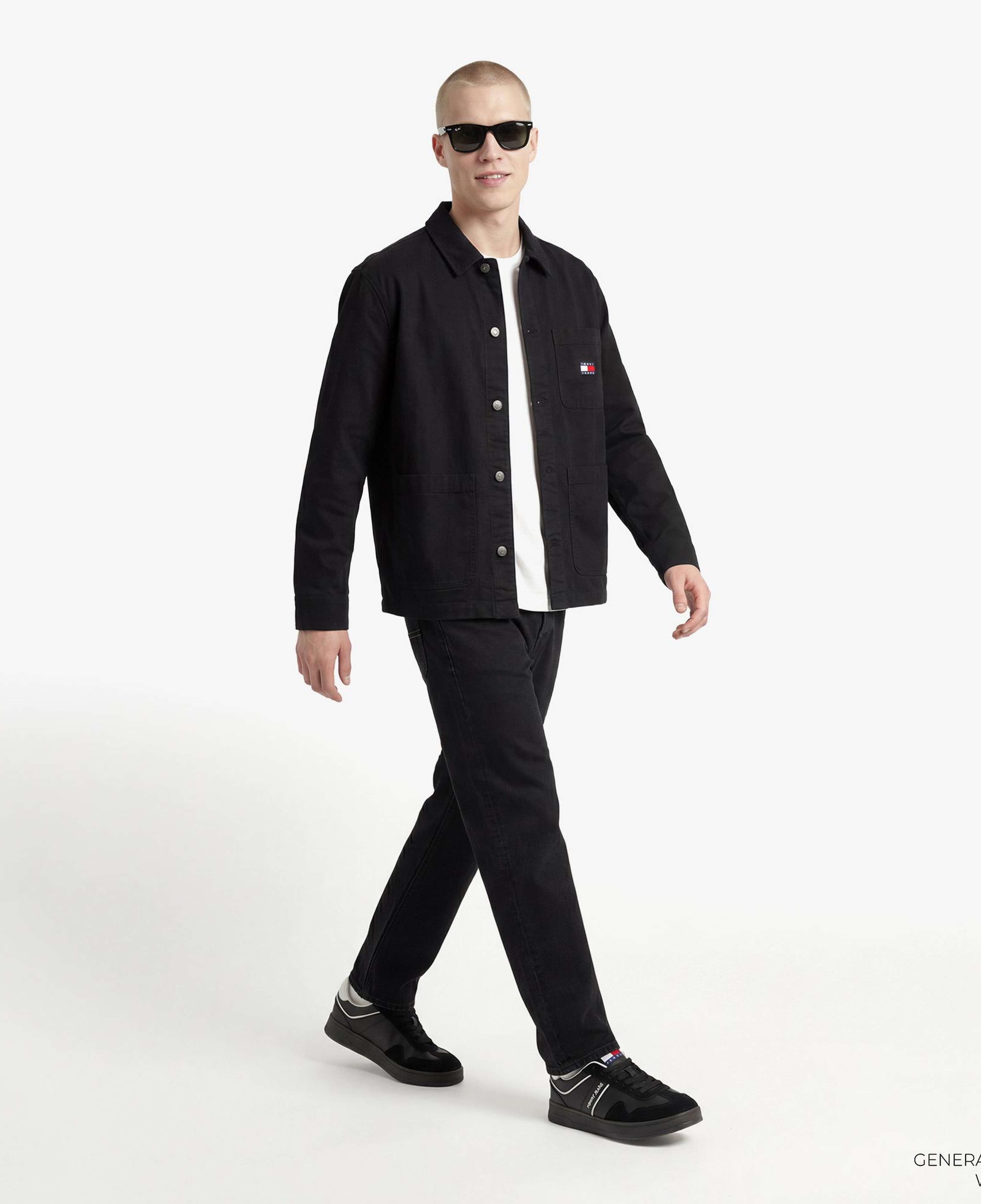 Tommy Hilfiger Overshirt Erkek Siyah Gömlek