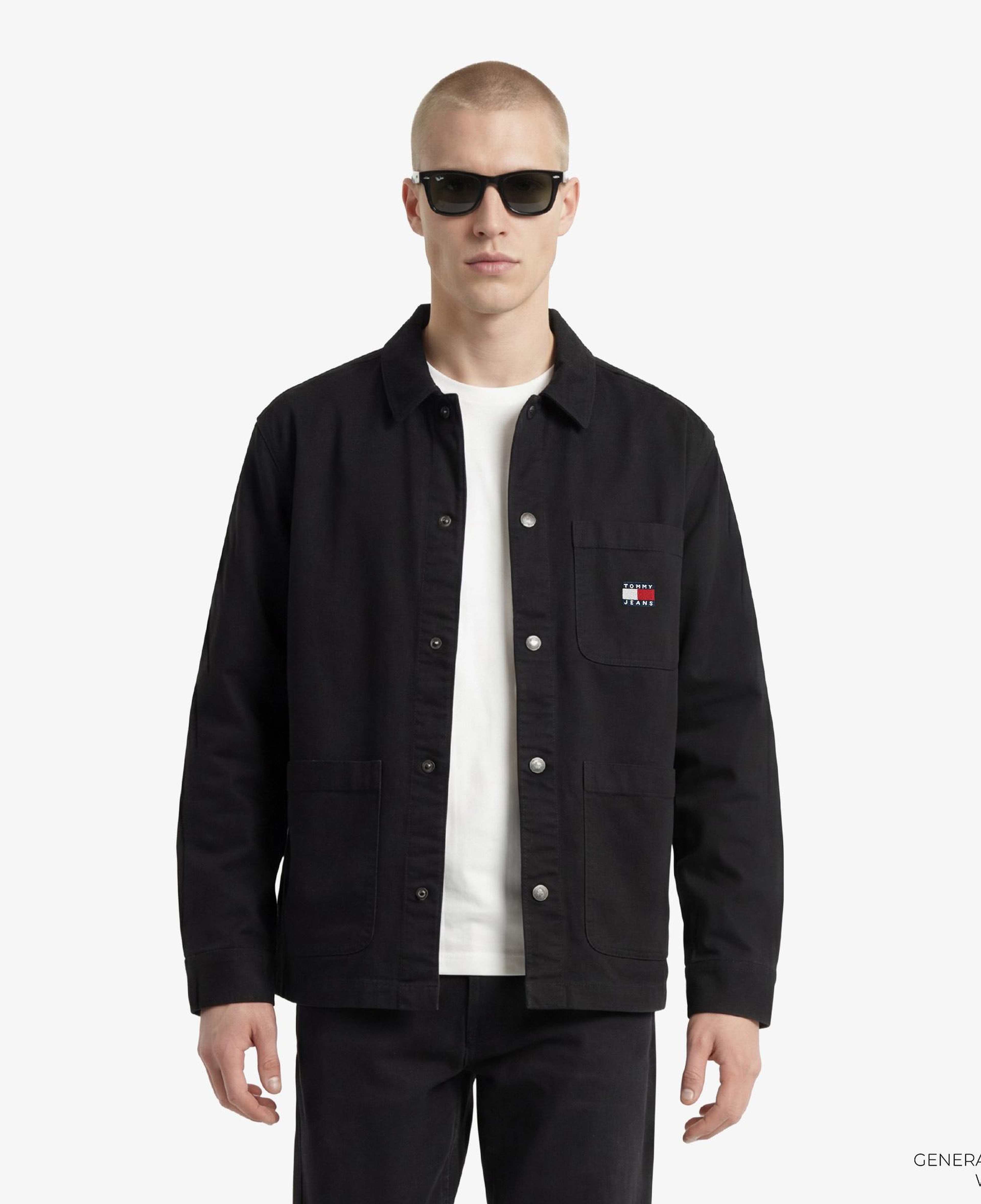 Tommy Hilfiger Overshirt Erkek Siyah Gömlek