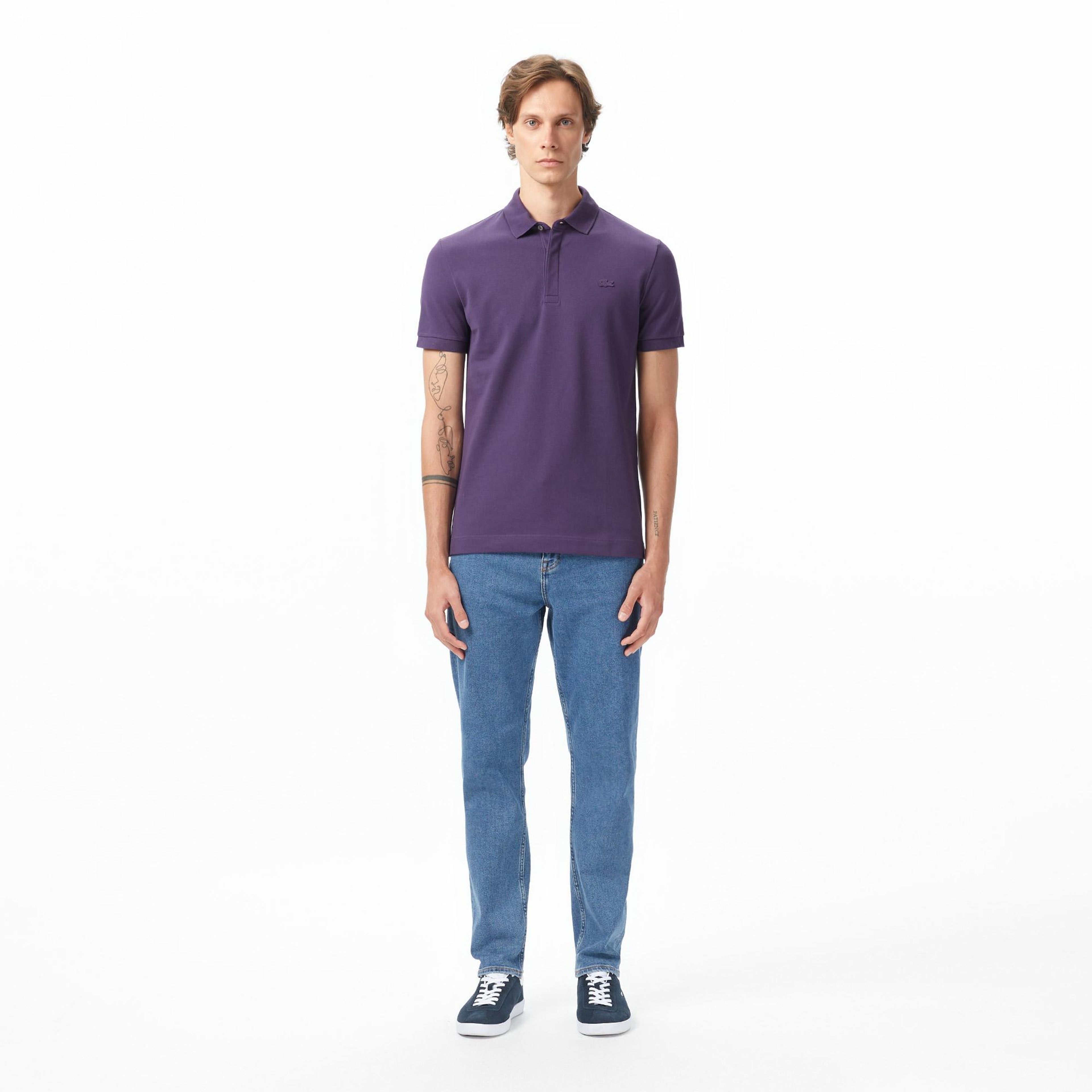 Lacoste Paris Erkek Regular Fit Mor Polo