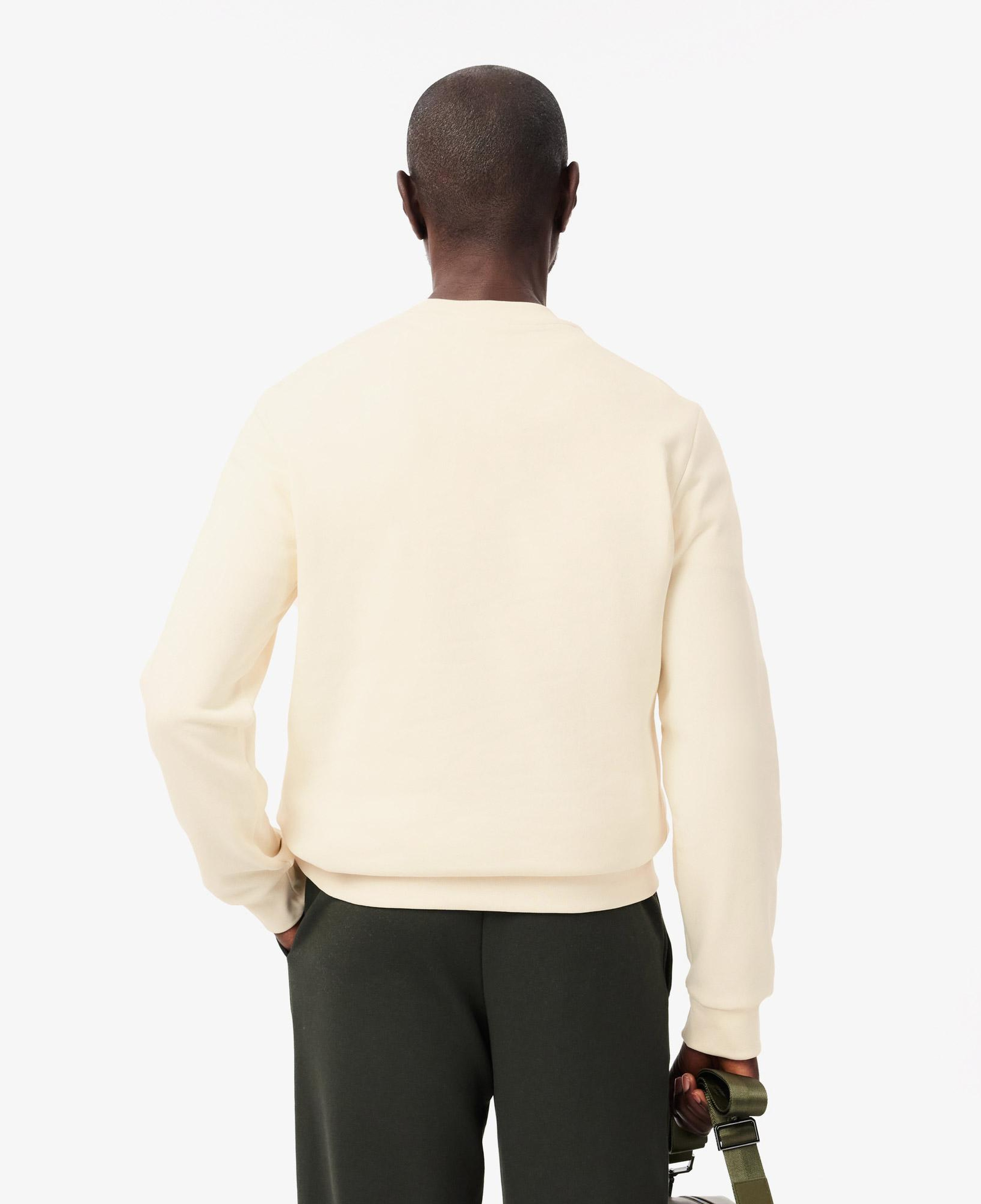 Lacoste Erkek Classic Fit Bisiklet Yaka Krem Sweatshirt