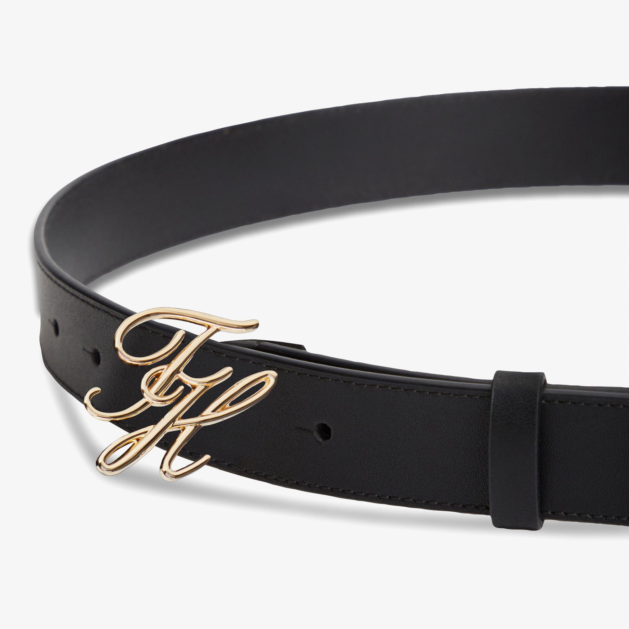 Tommy Hilfiger Script Kadın Siyah Kemer