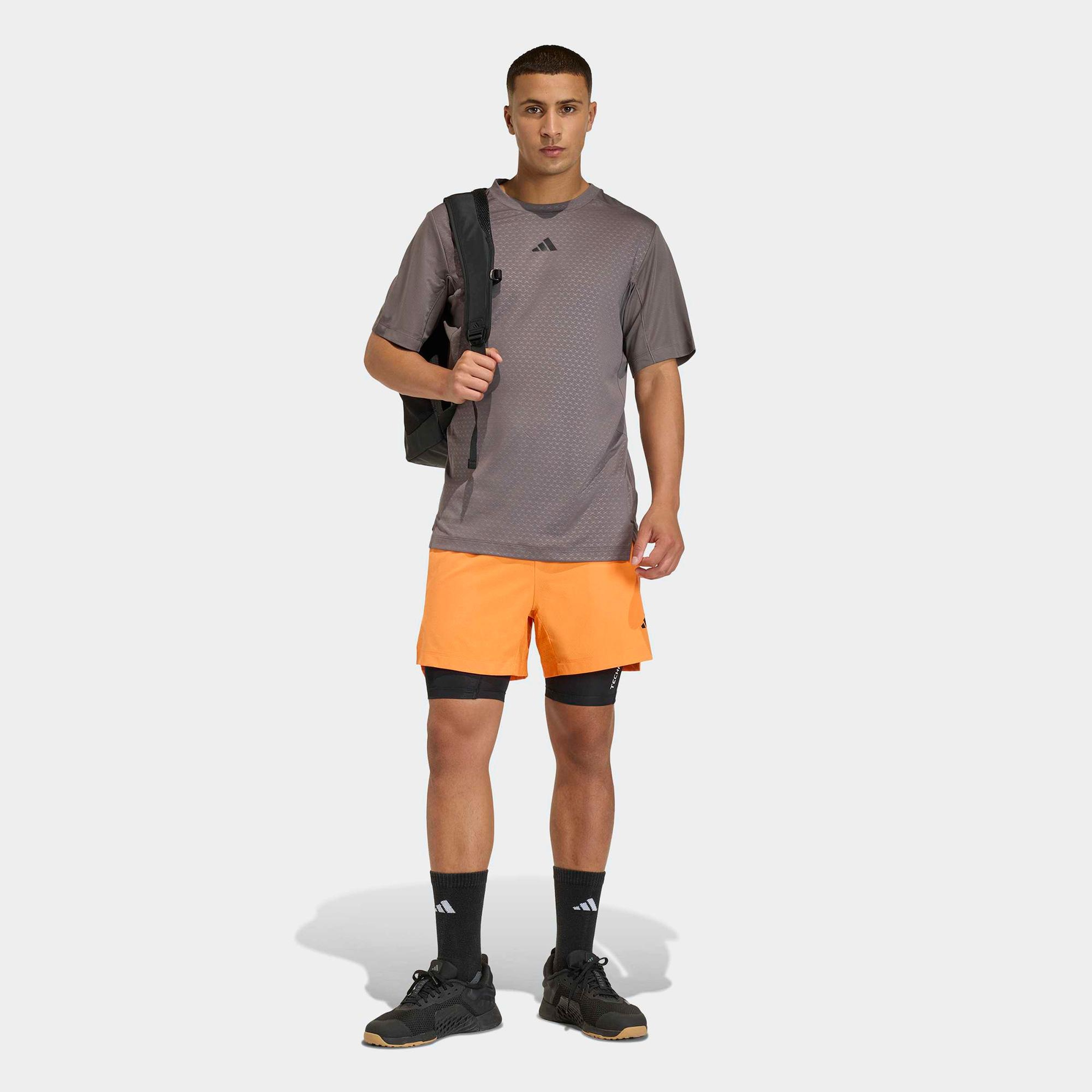 adidas Power 3-Stripes Erkek Turuncu Şort