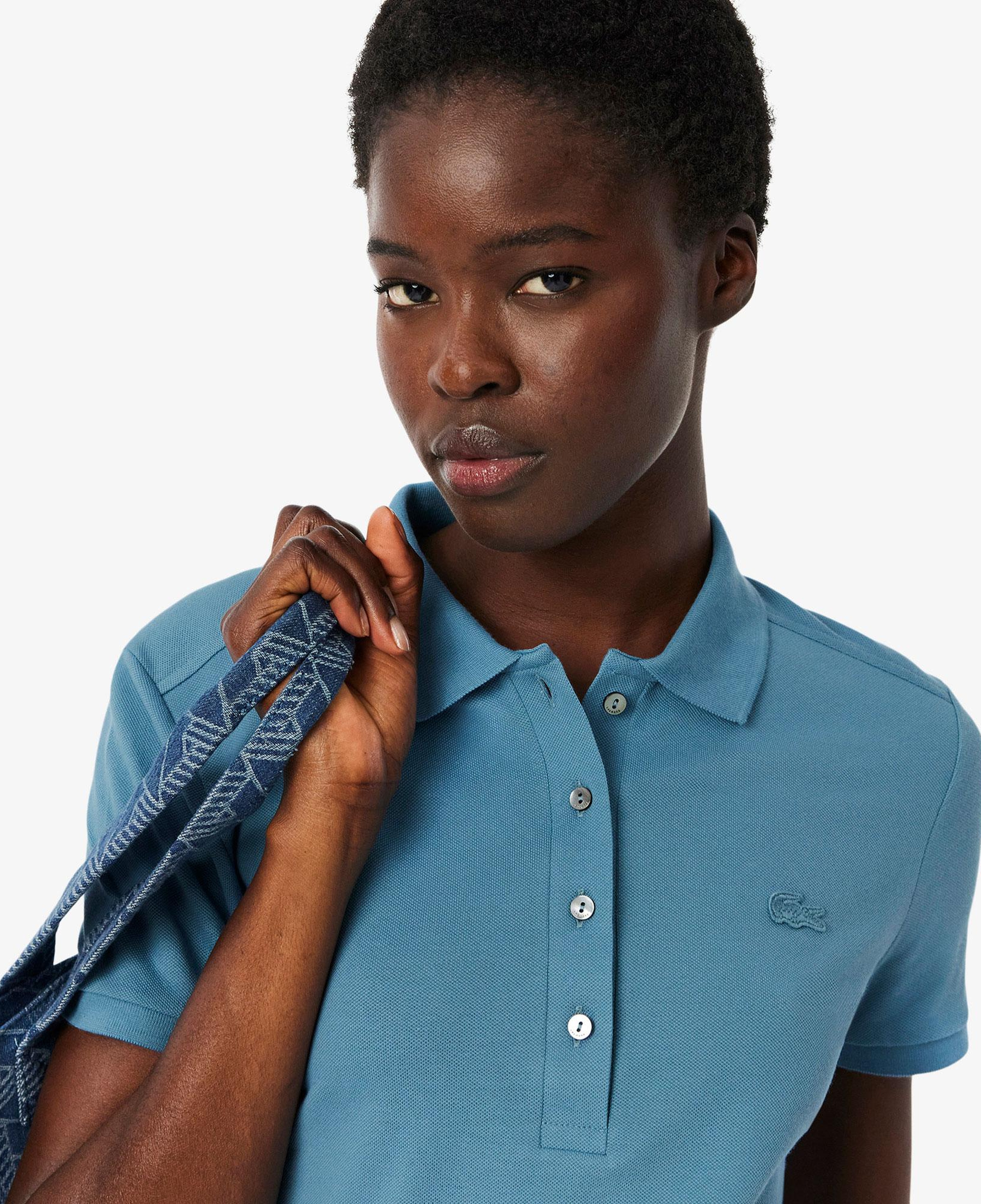 Lacoste L.12.D Kadın Slim Fit Mavi Polo