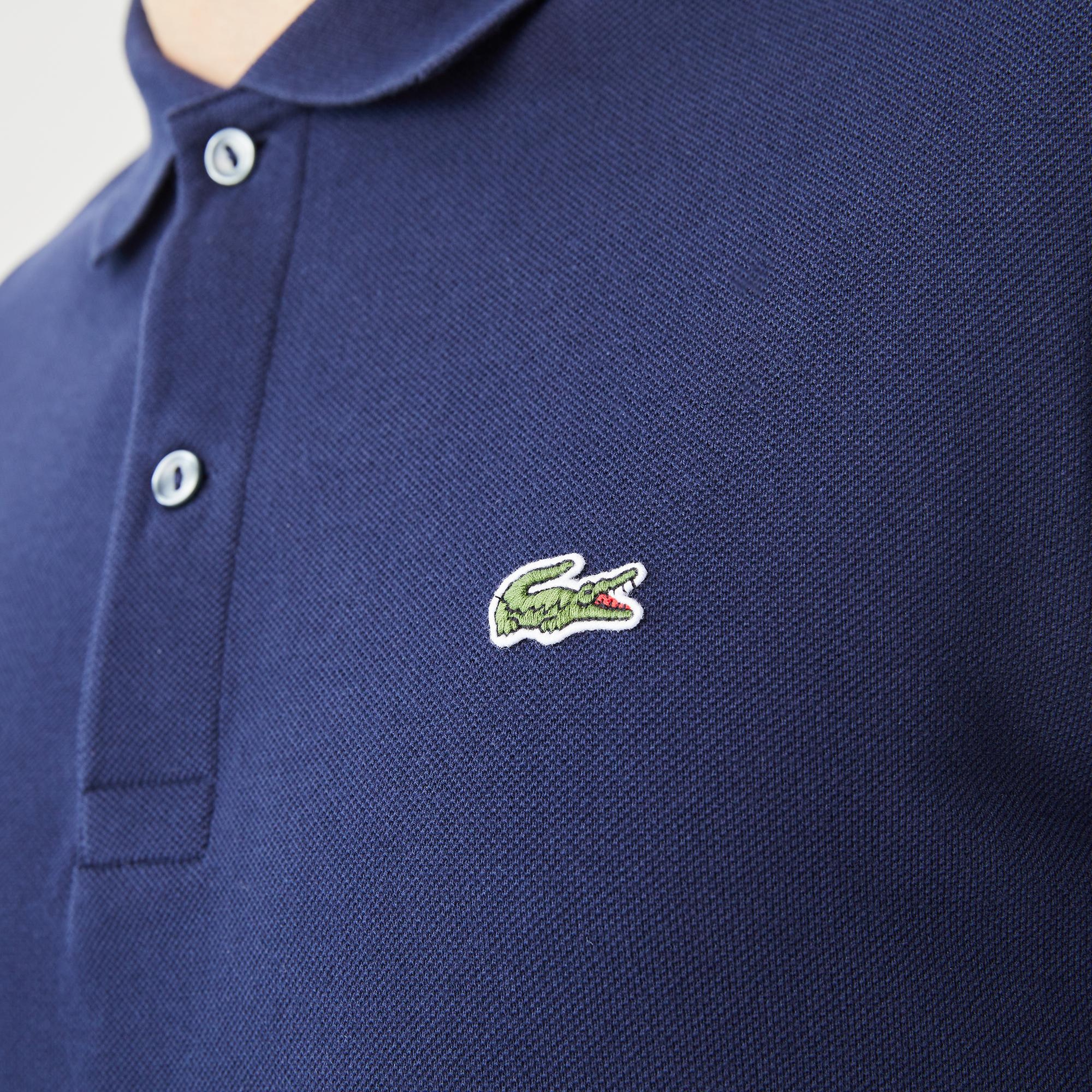 Lacoste L.12.12 Erkek Slim Fit Uzun Kollu Lacivert Polo