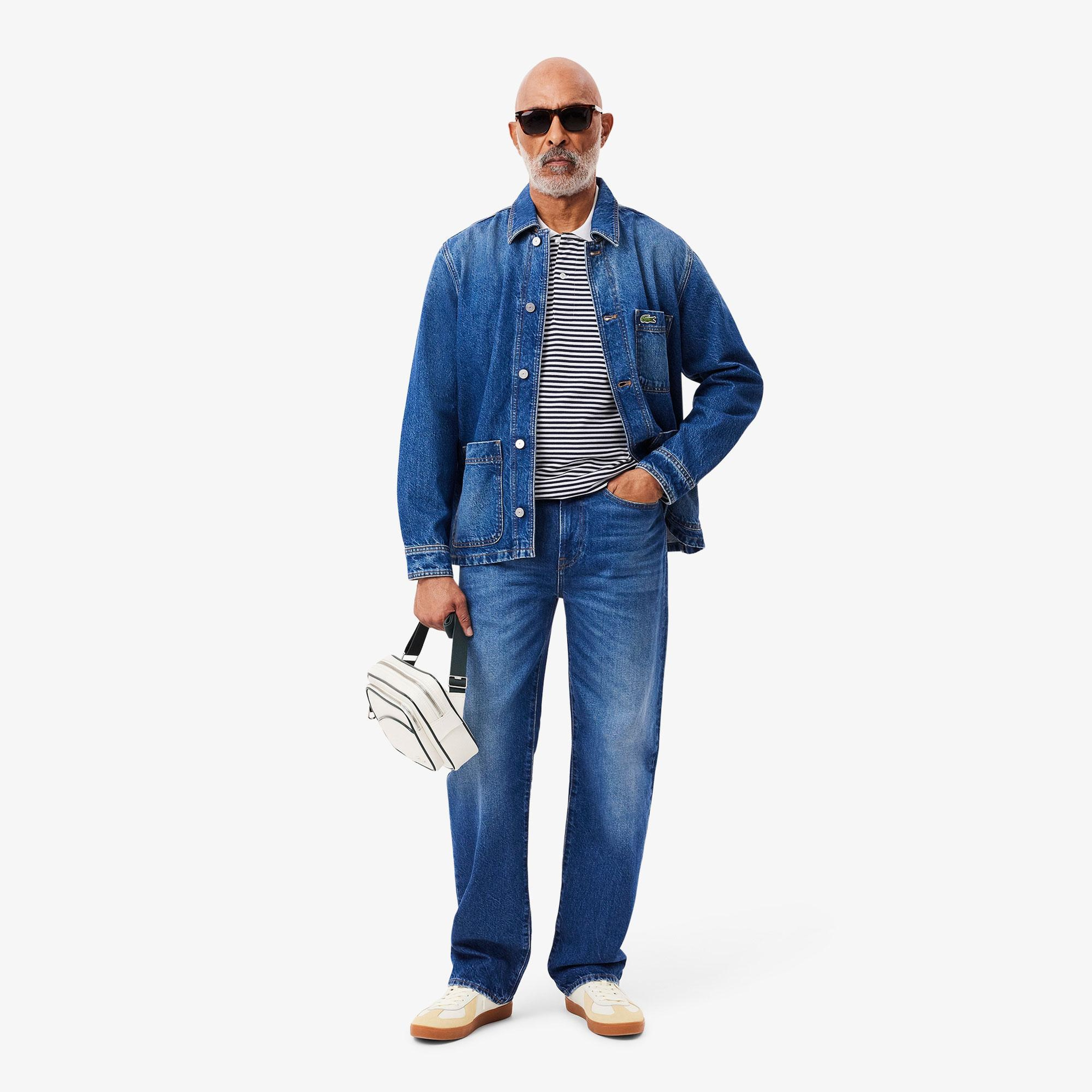 Lacoste L.12.12 Erkek Classic Fit Çizgili Beyaz Polo